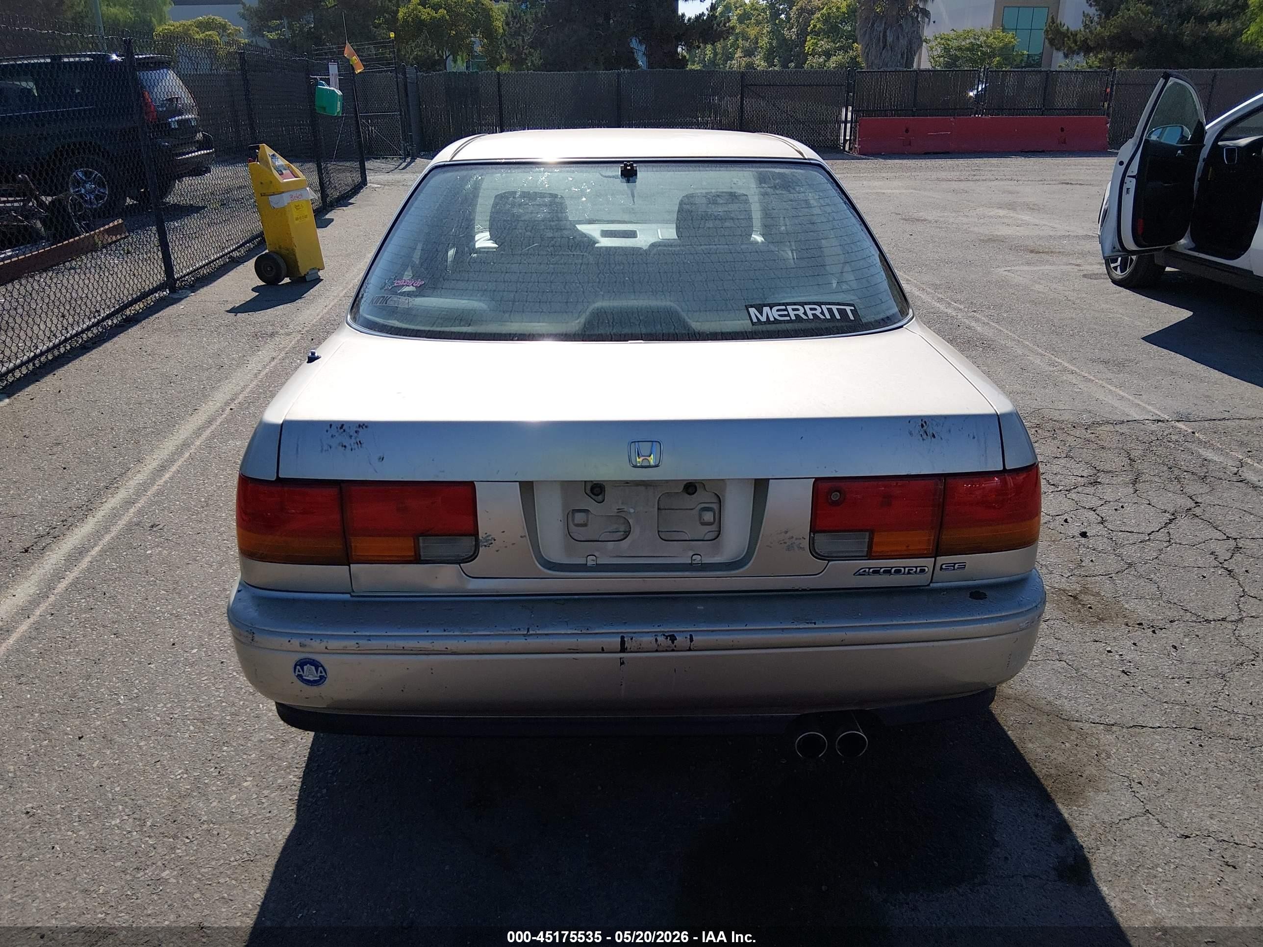 1993 Honda Accord Se Champagne vin: JHMCB7689PC049430