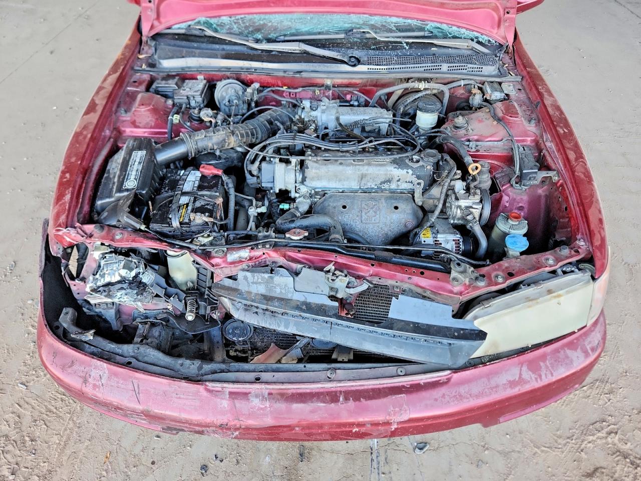 1994 Honda Accord Lx Burgundy vin: JHMCD563XRC037681