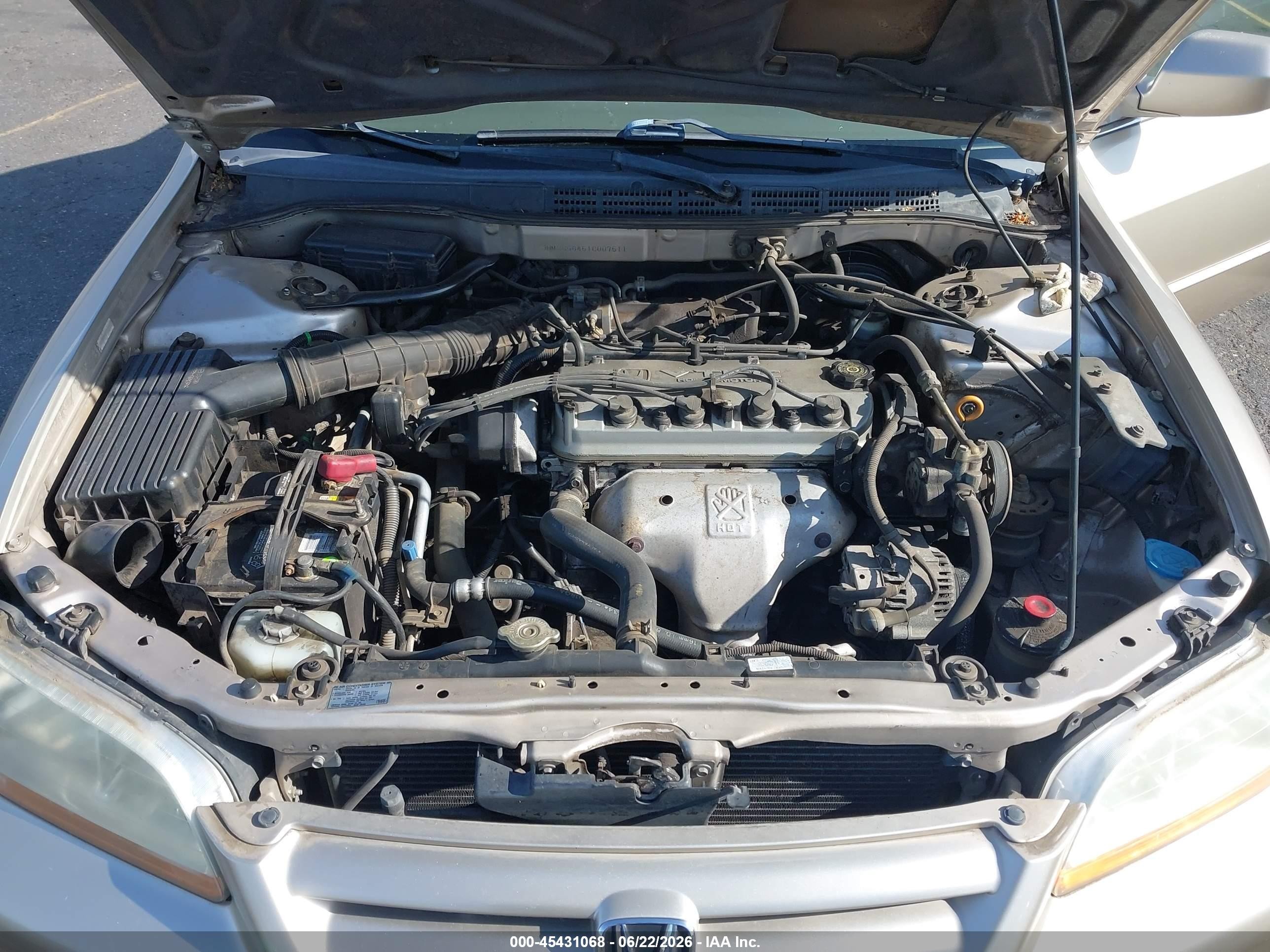 2001 Honda Accord 2.3 Lx Gold vin: JHMCG56451C007511