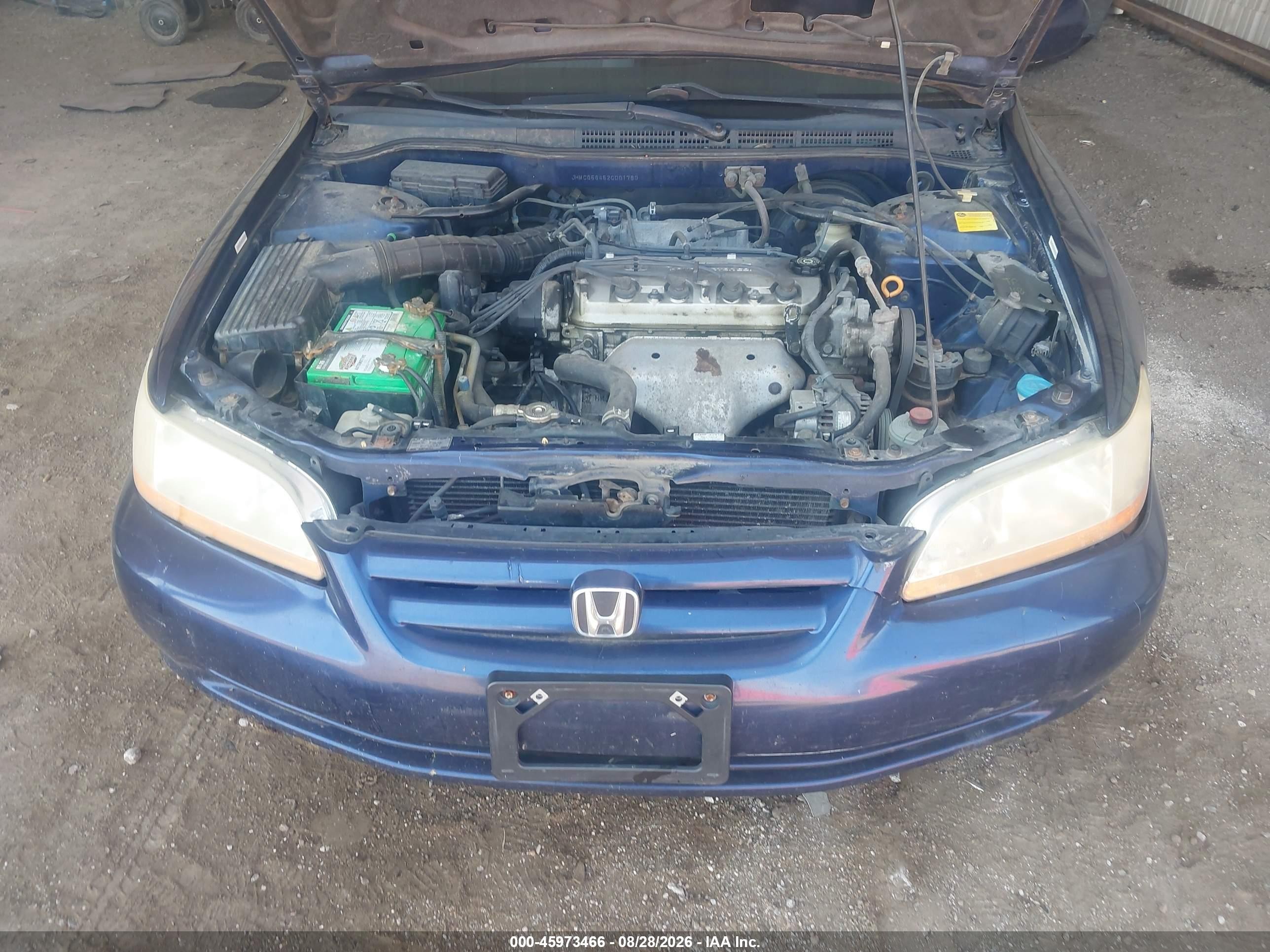 2002 Honda Accord 2.3 Lx Blue vin: JHMCG56452C001760