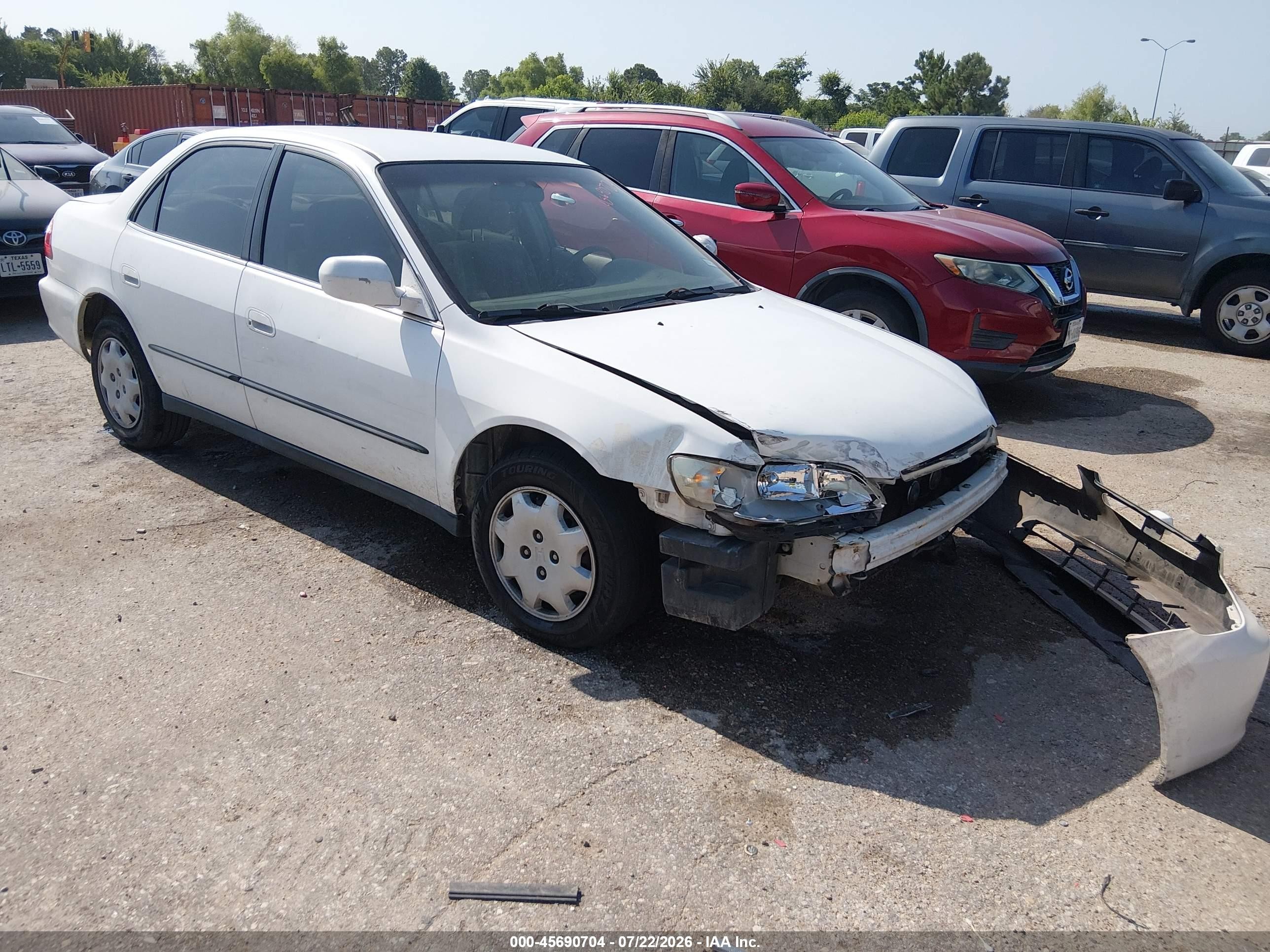 1999 Honda Accord Lx White vin: JHMCG5646XC007512
