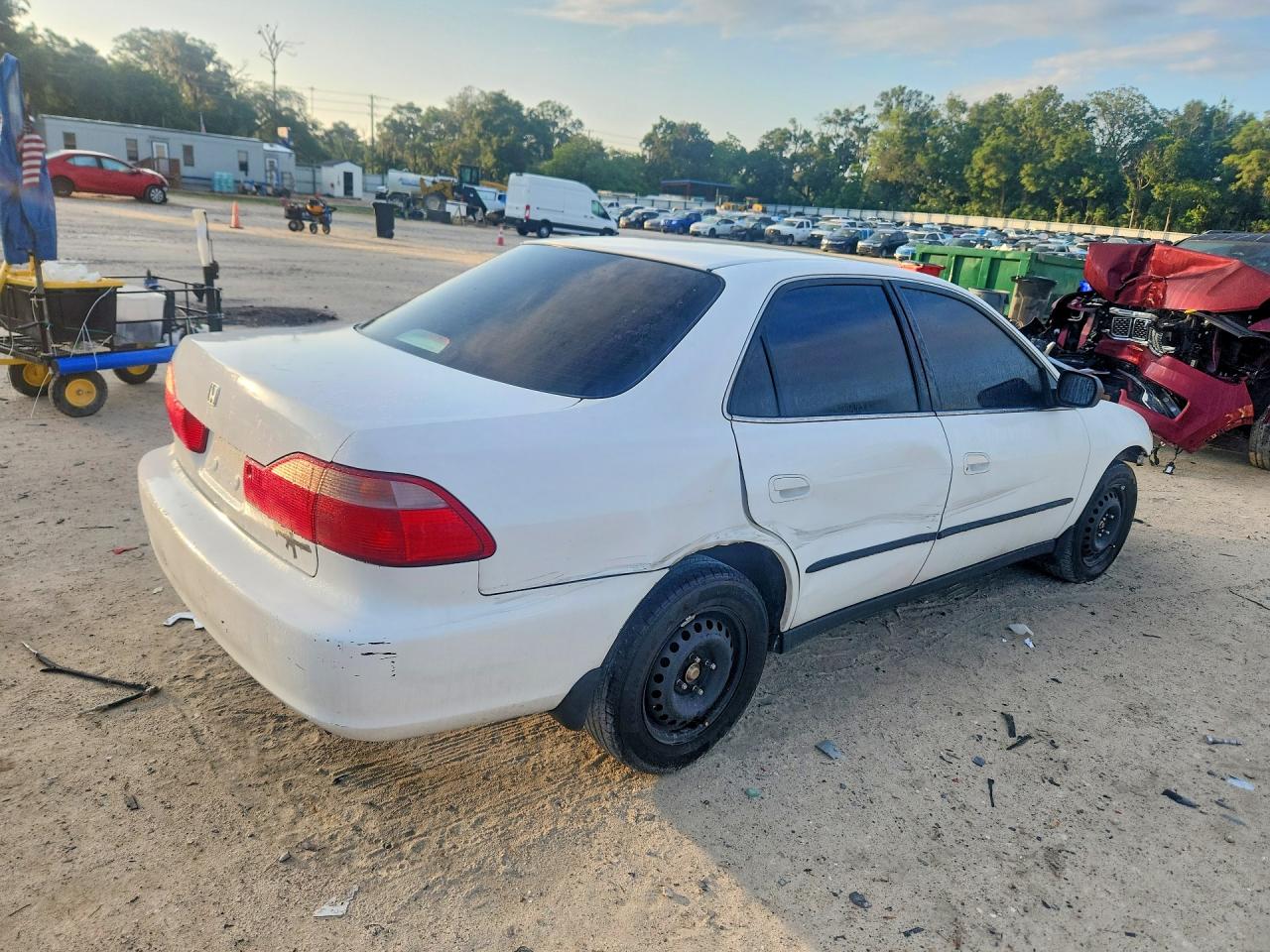 1999 Honda Accord Lx White vin: JHMCG5648XC004174