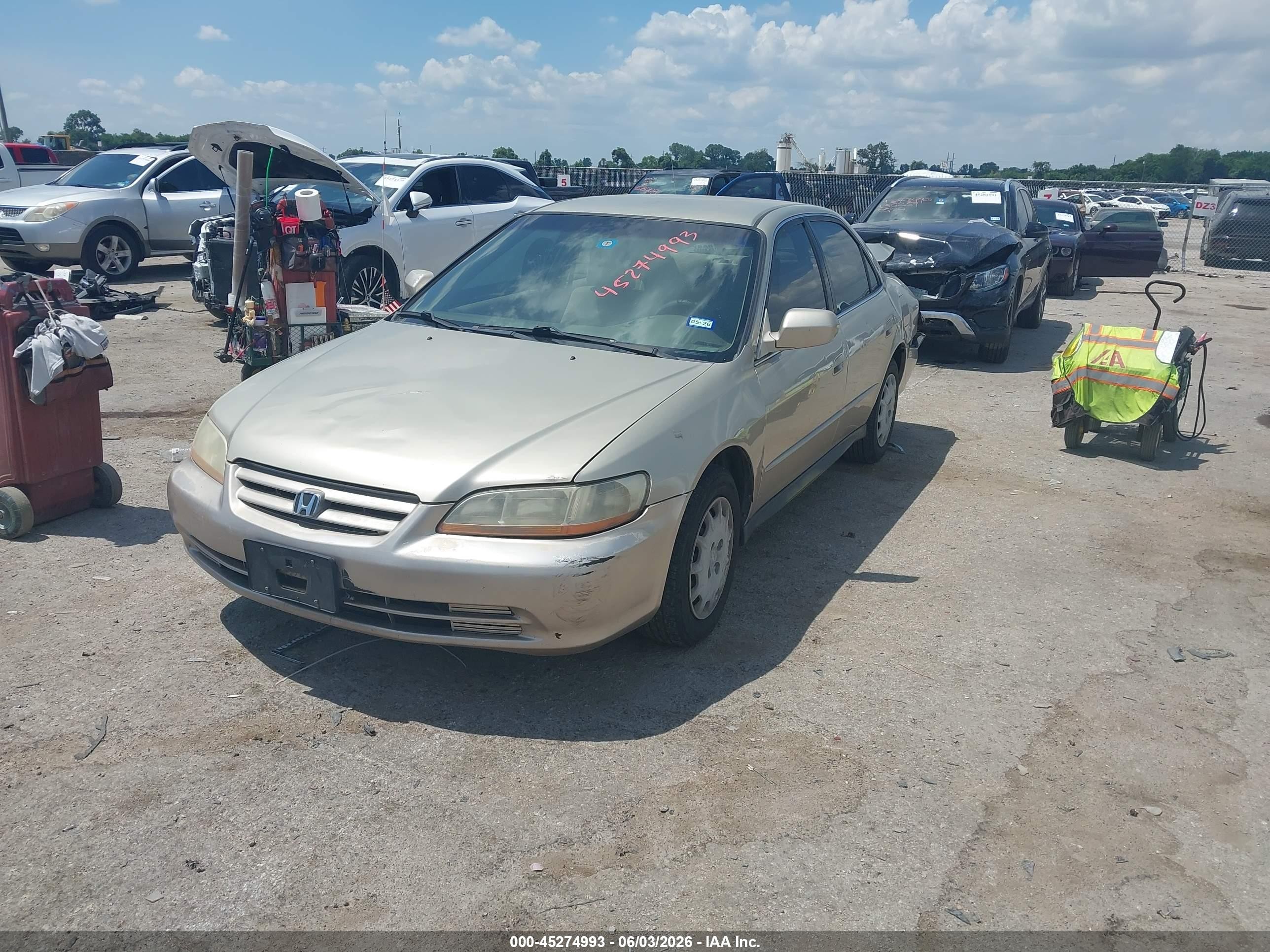 2001 Honda Accord 2.3 Lx Желто-коричневый vin: JHMCG56491C021492