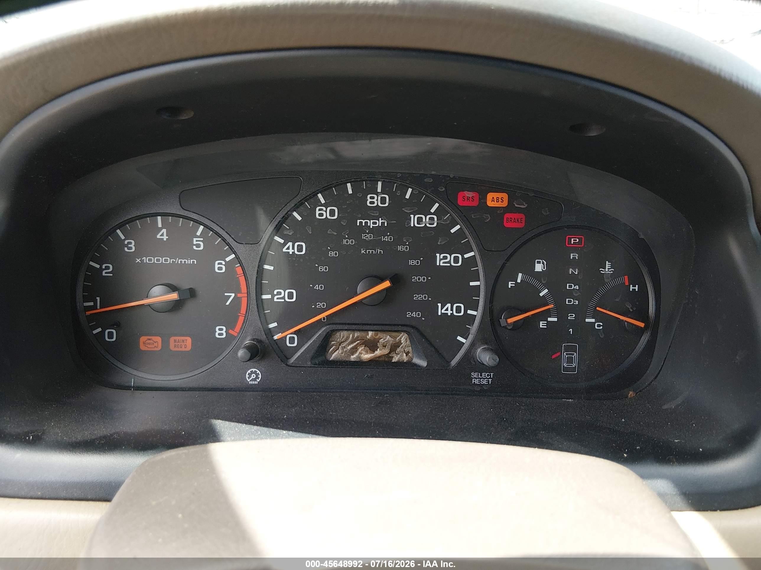 1999 Honda Accord Ex Green vin: JHMCG5654XC041733