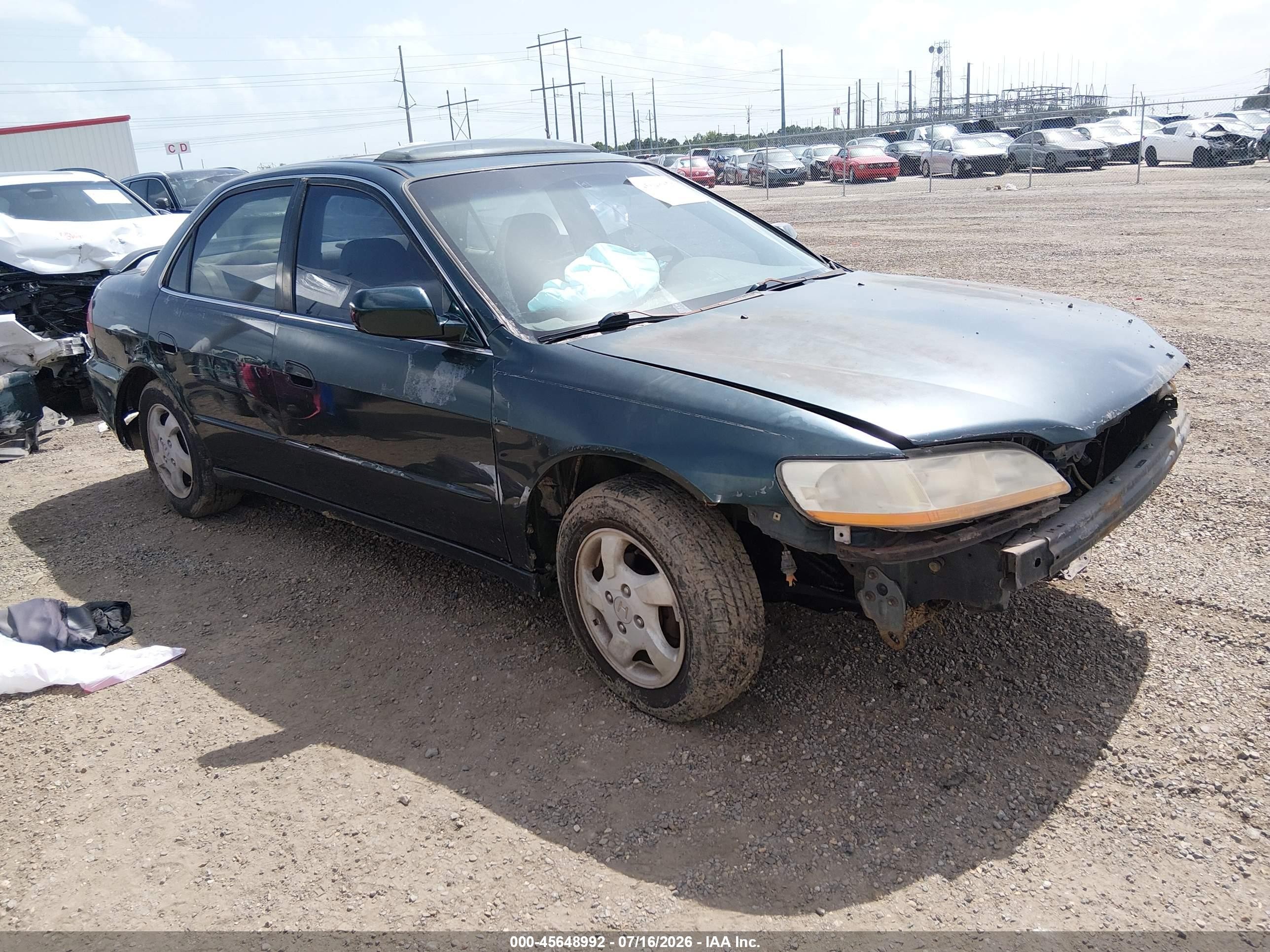 1999 Honda Accord Ex Green vin: JHMCG5654XC041733