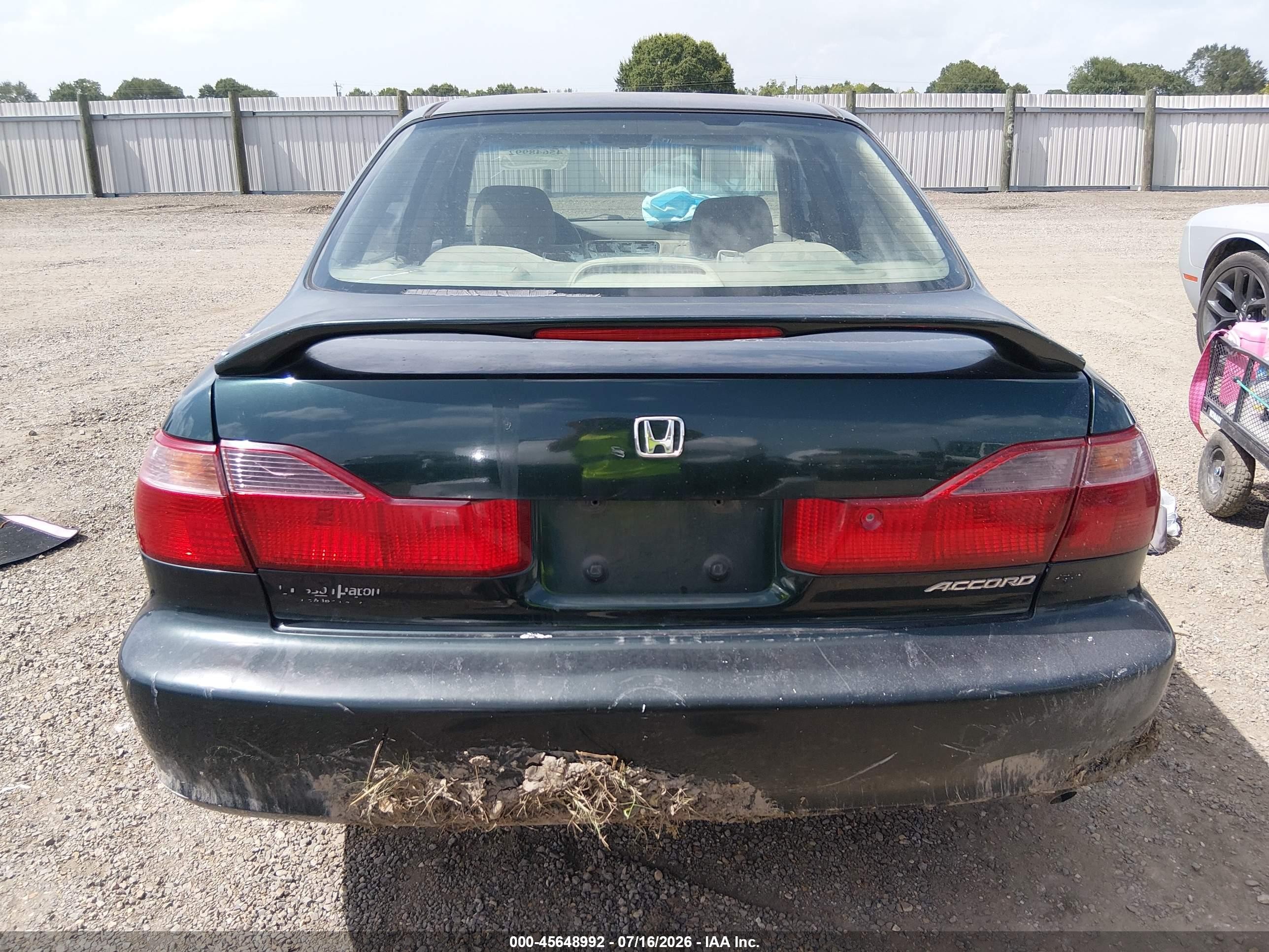 1999 Honda Accord Ex Green vin: JHMCG5654XC041733