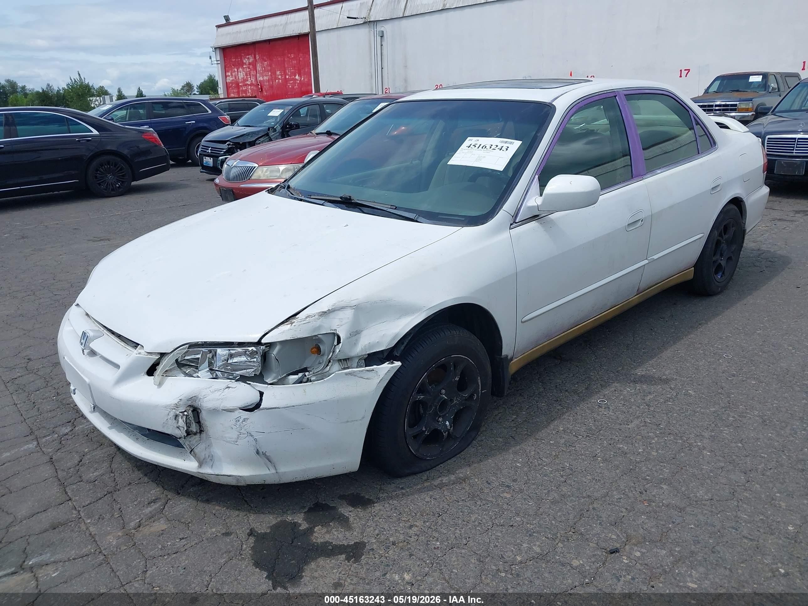 1999 Honda Accord Ex Белый vin: JHMCG5656XC040292