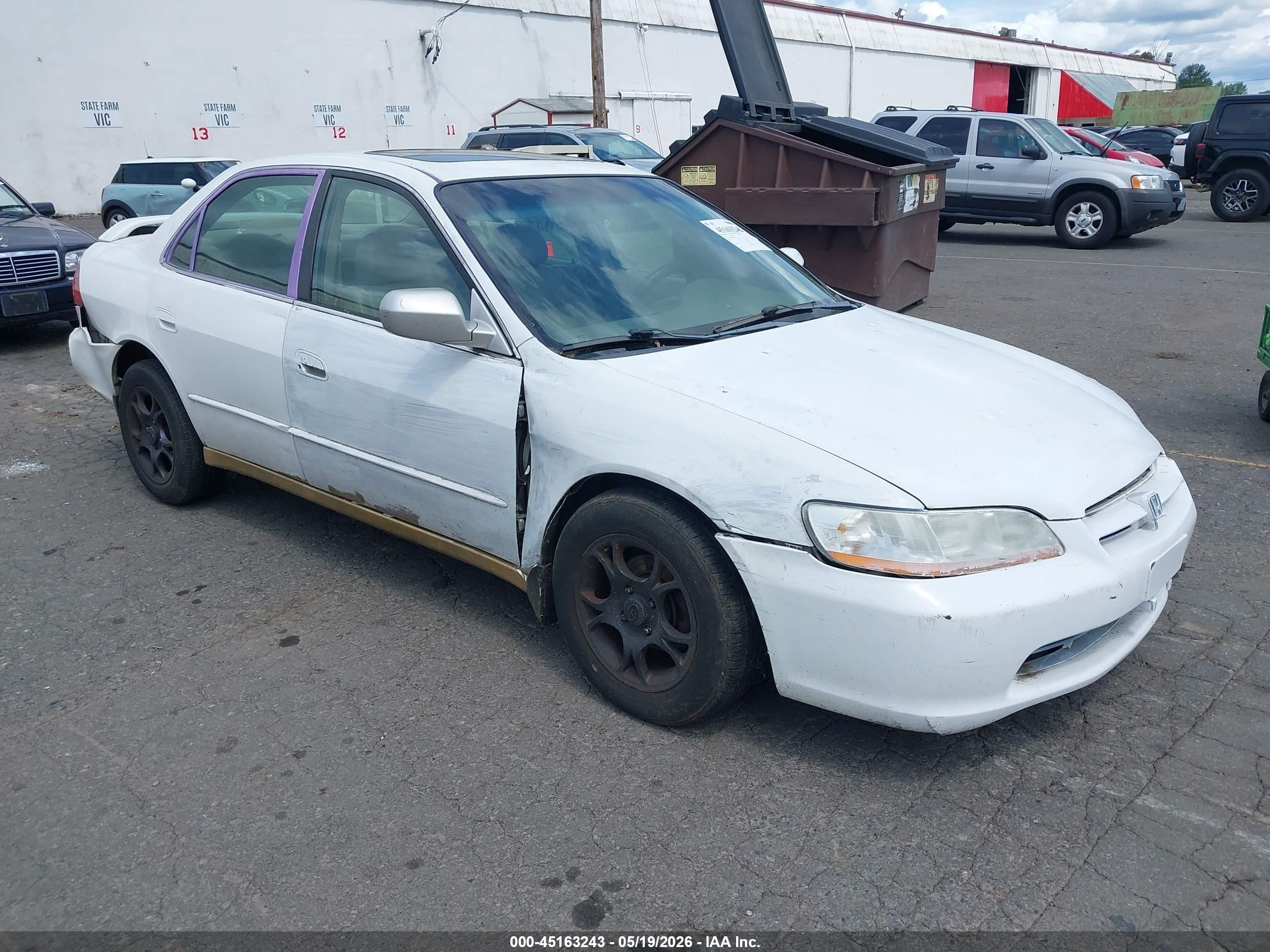 1999 Honda Accord Ex Белый vin: JHMCG5656XC040292