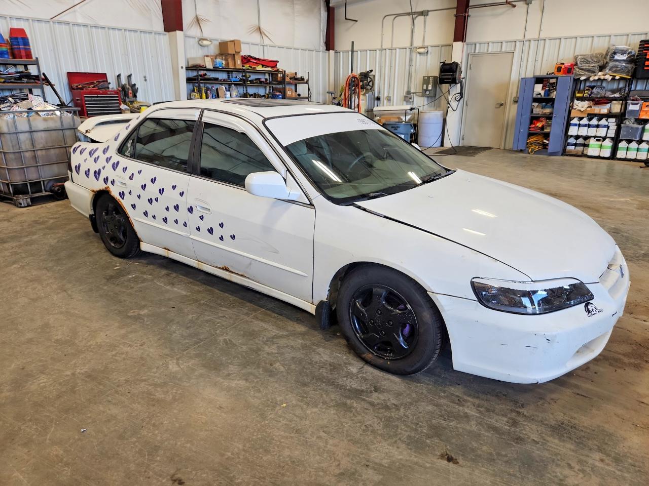 1999 Honda Accord Ex White vin: JHMCG5658XC031657