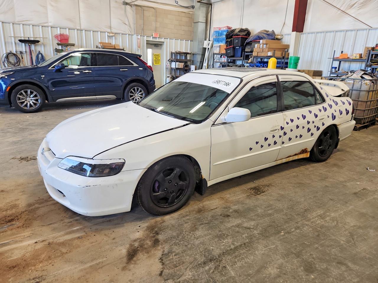 1999 Honda Accord Ex White vin: JHMCG5658XC031657