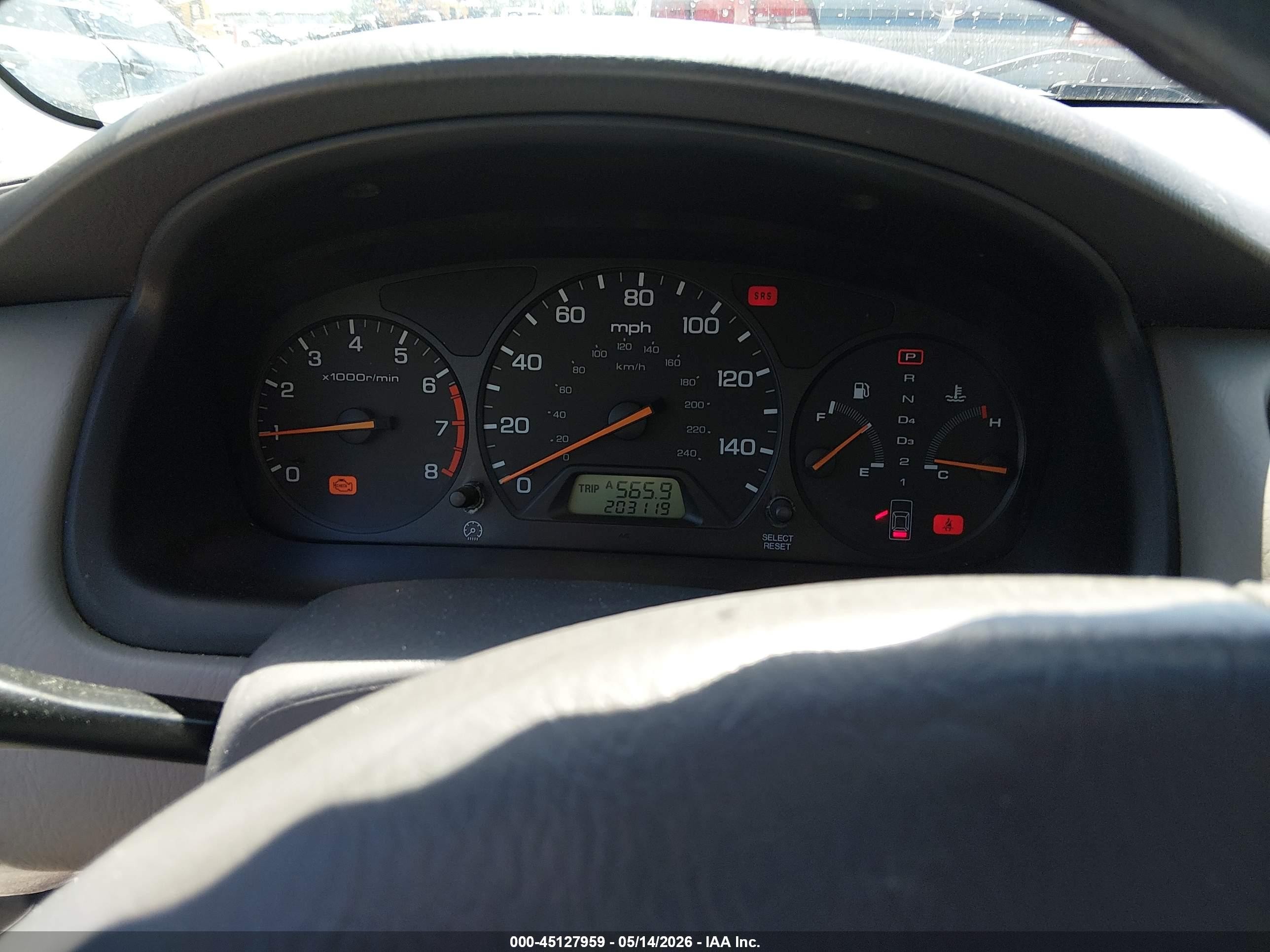 2000 Honda Accord 2.3 Ex Серый vin: JHMCG5658YC042627