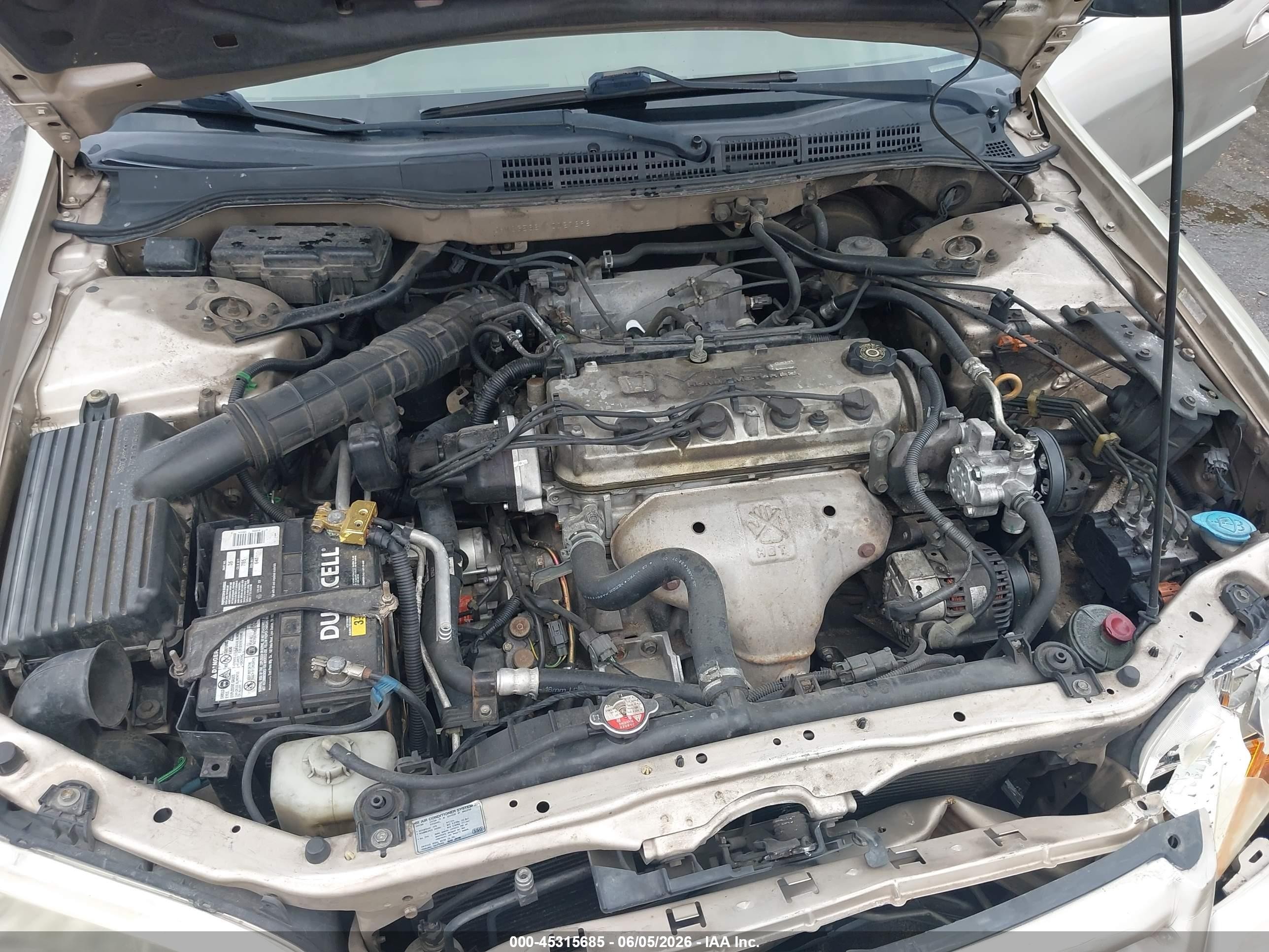 2001 Honda Accord 2.3 Ex Бежевый vin: JHMCG56611C027398