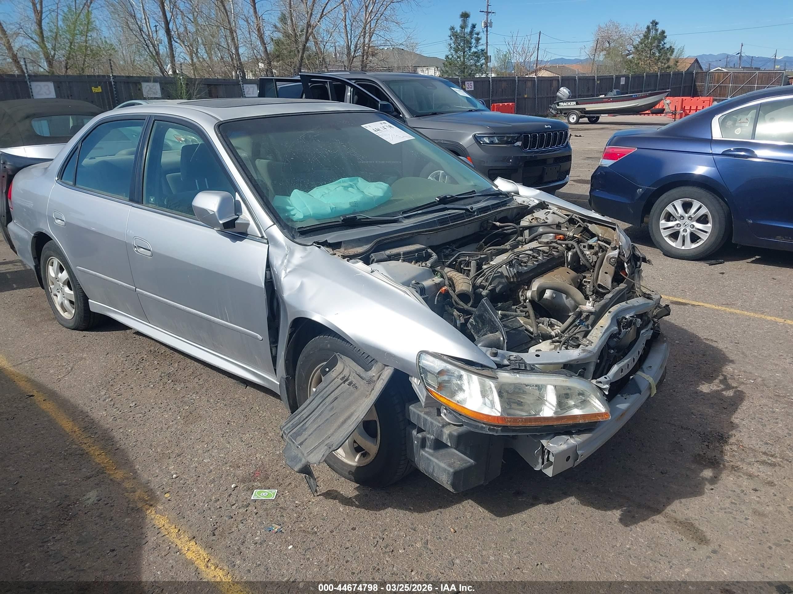 2002 Honda Accord 2.3 Ex Gray vin: JHMCG56612C013504