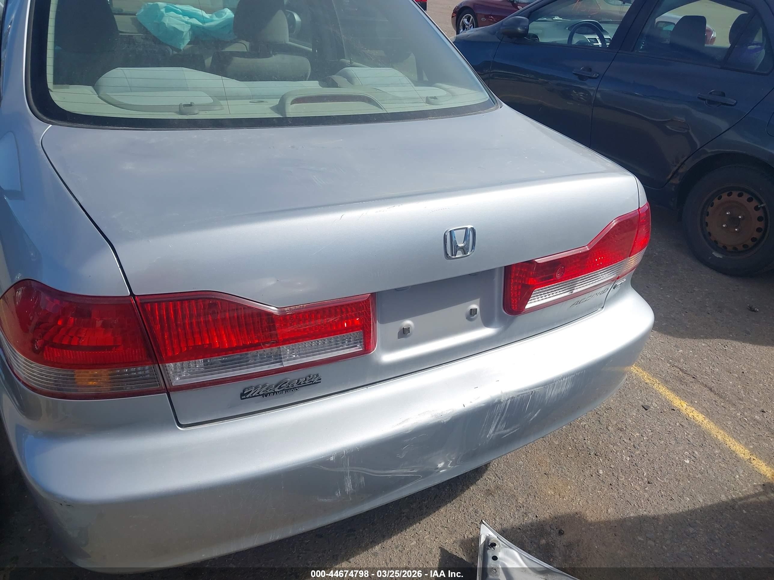 2002 Honda Accord 2.3 Ex Gray vin: JHMCG56612C013504