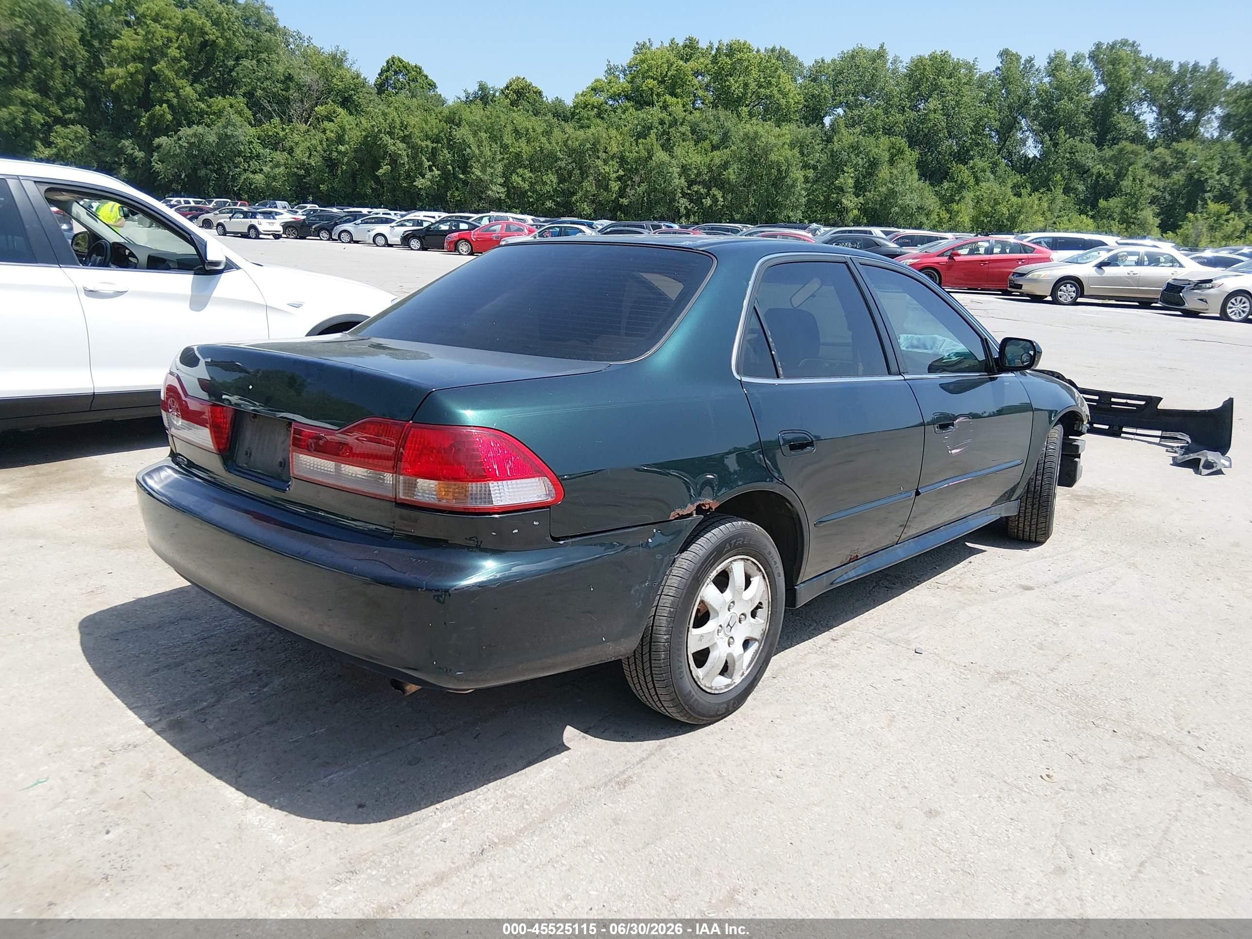 2001 Honda Accord 2.3 Ex Green vin: JHMCG56661C029227