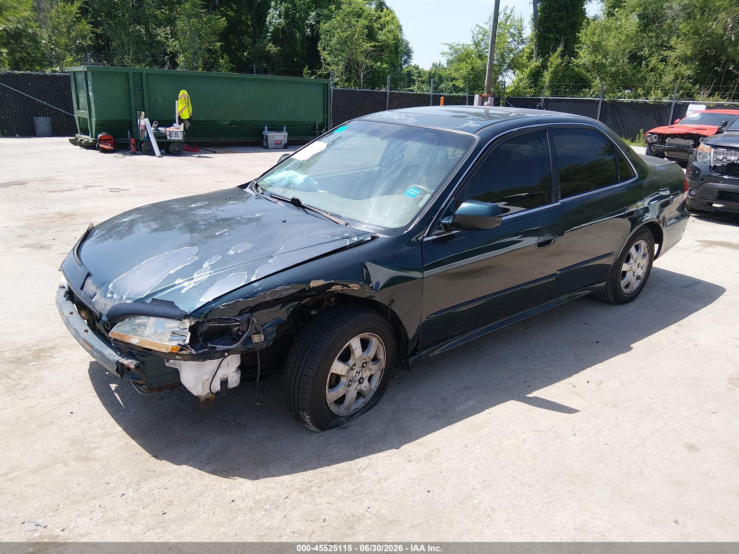 2001 Honda Accord 2.3 Ex Green vin: JHMCG56661C029227