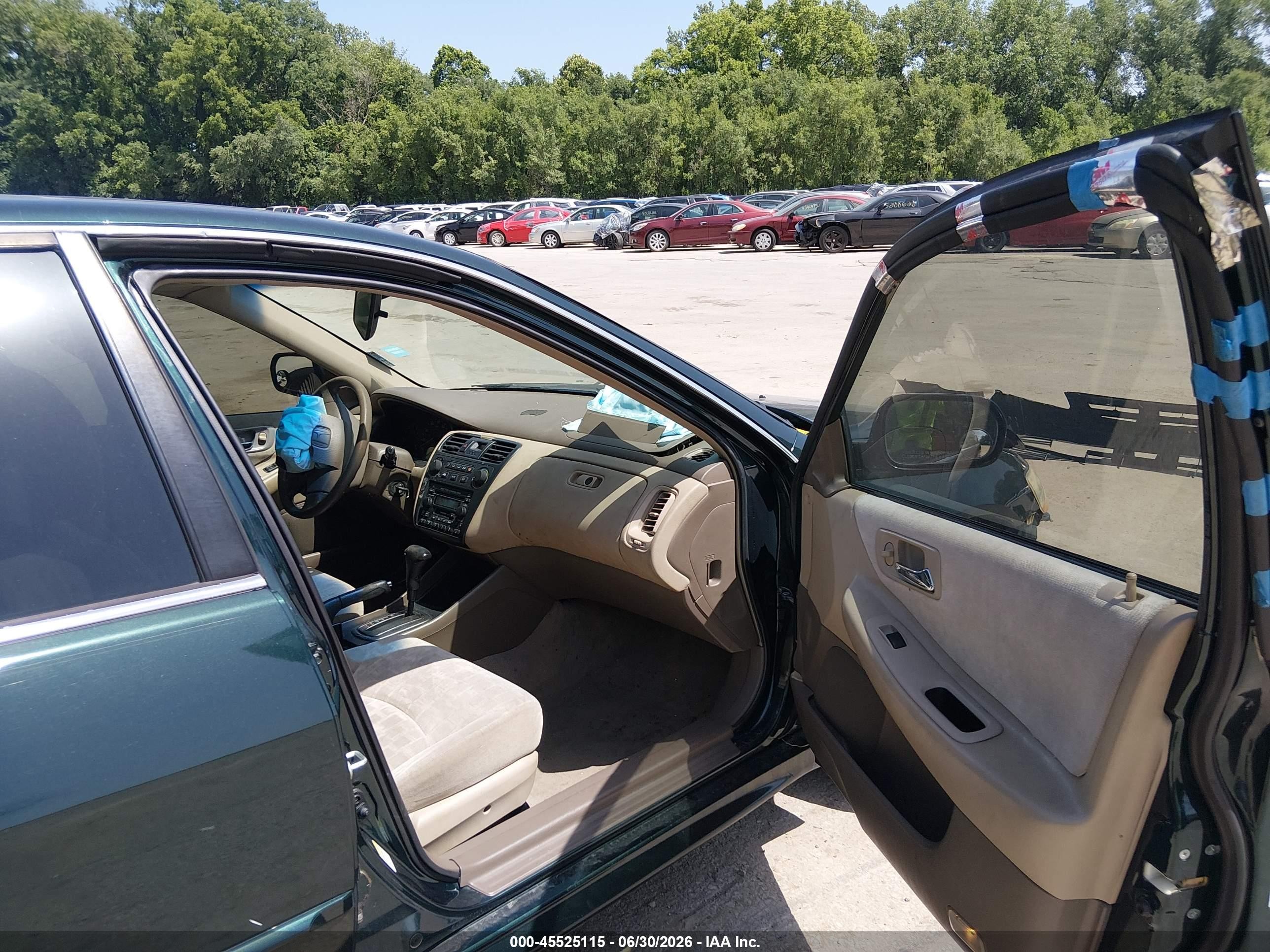 2001 Honda Accord 2.3 Ex Green vin: JHMCG56661C029227