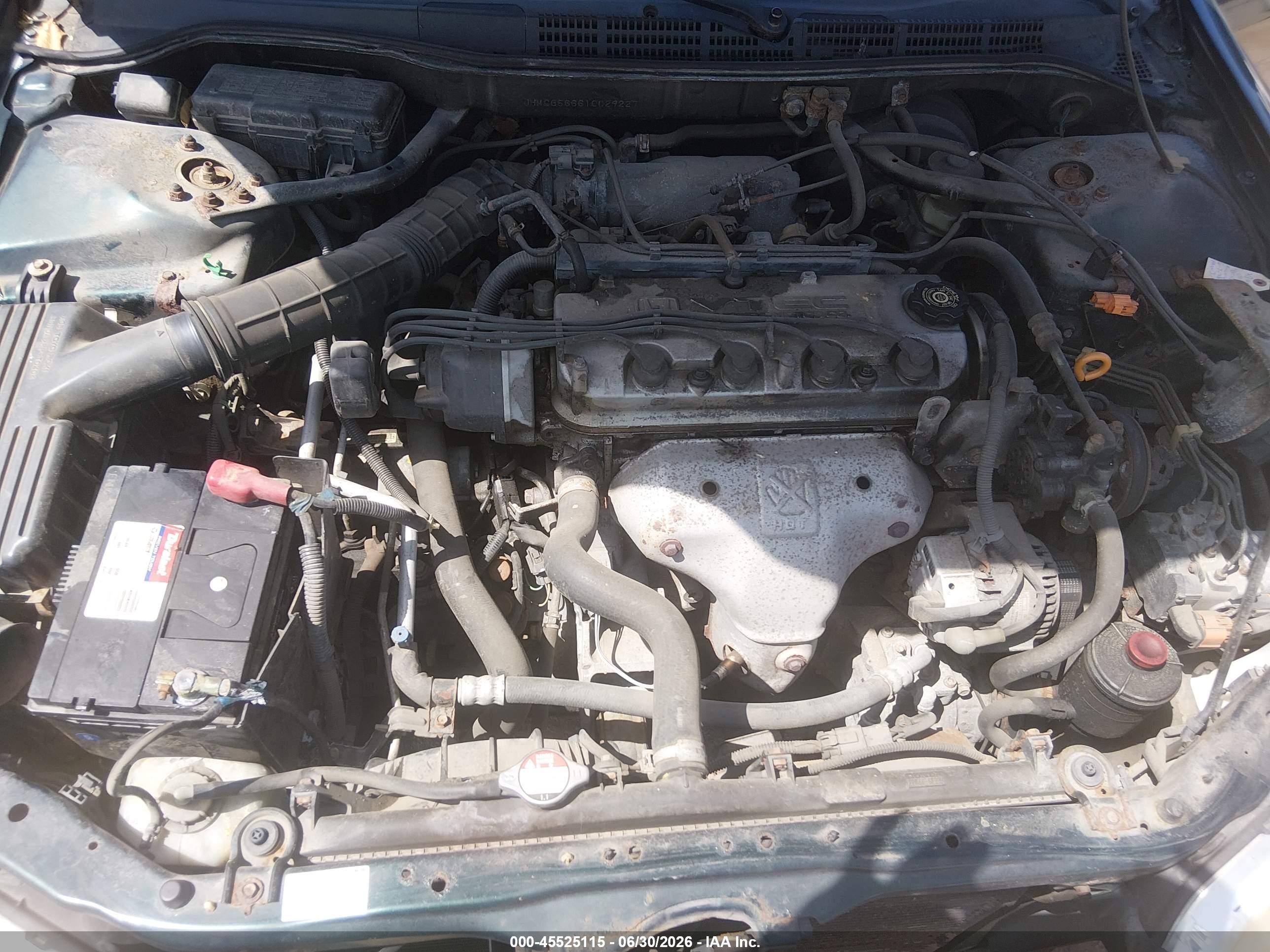 2001 Honda Accord 2.3 Ex Green vin: JHMCG56661C029227