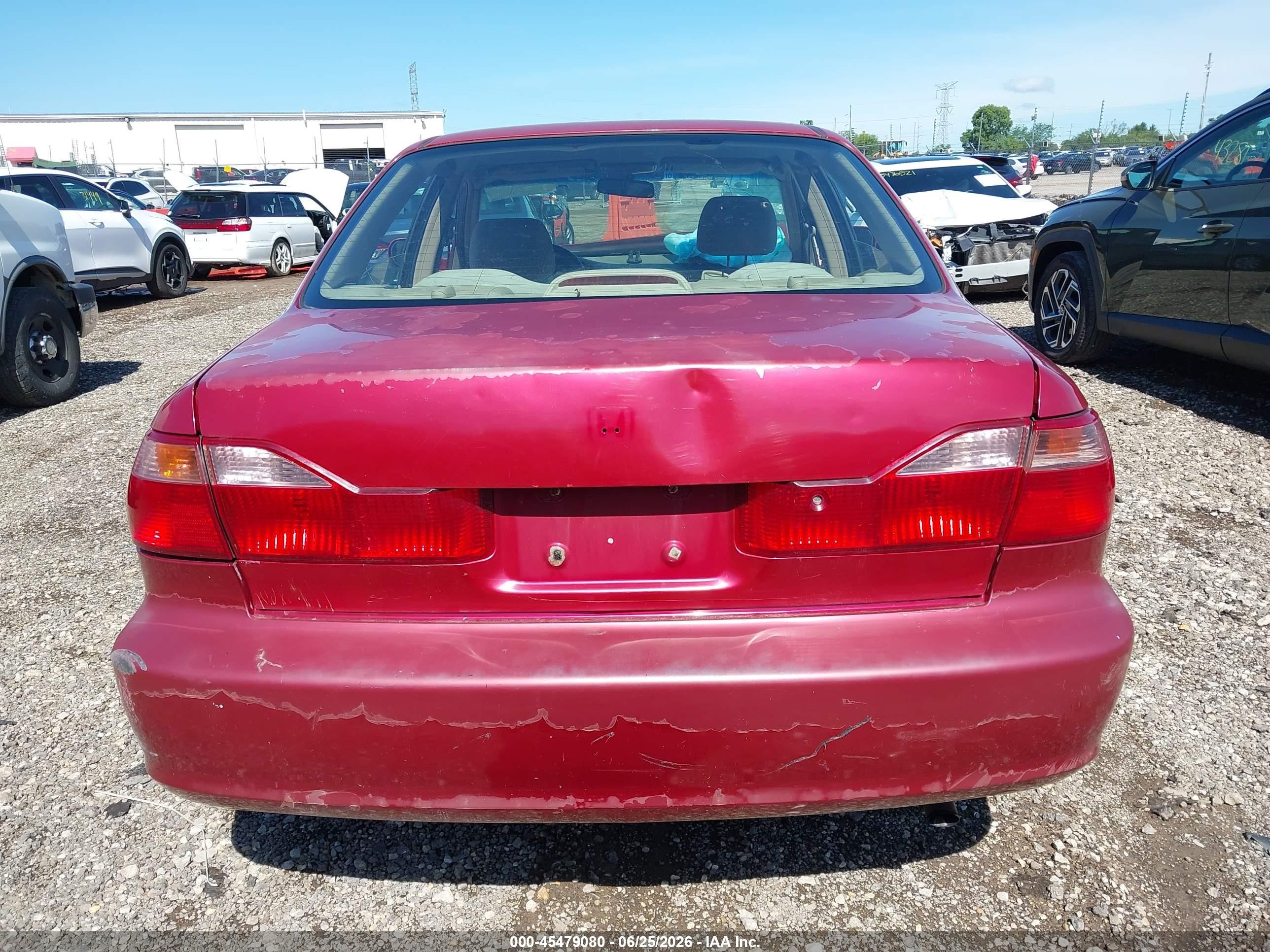 2000 Honda Accord 2.3 Se Красный vin: JHMCG5671YC021104