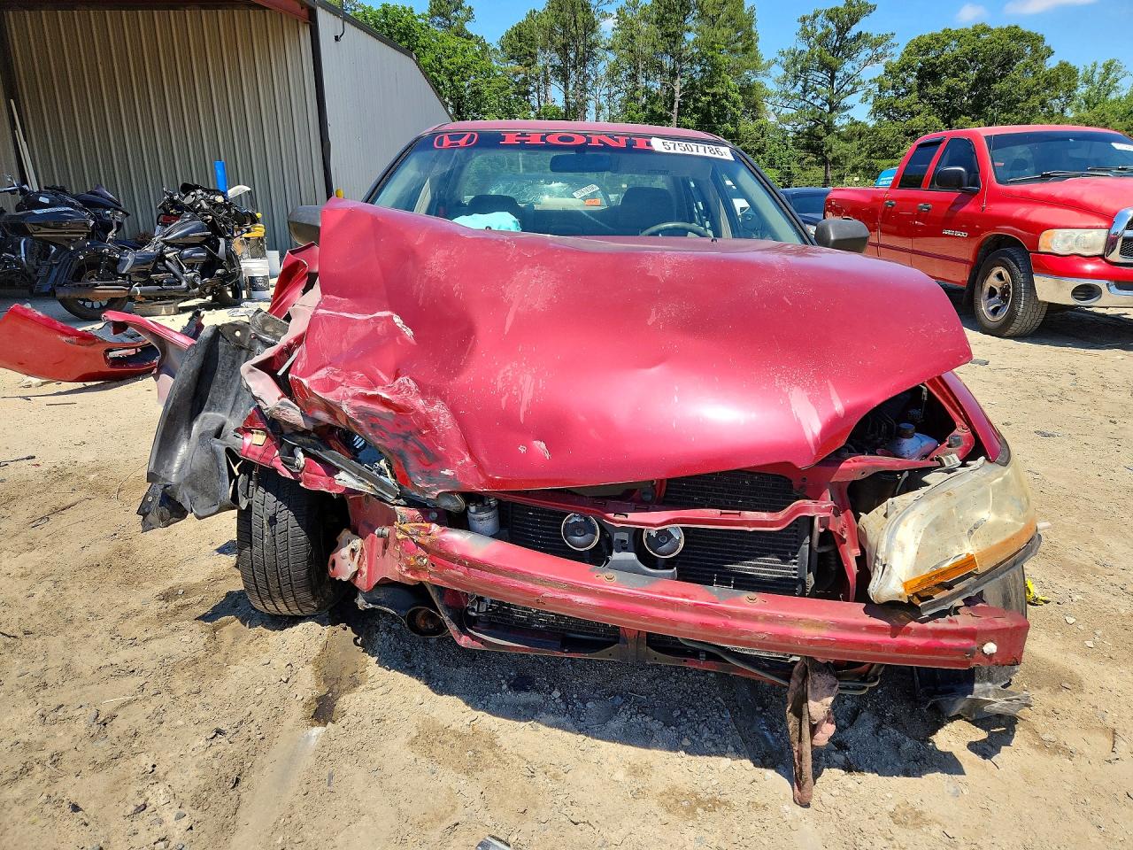 2000 Honda Accord Se Red vin: JHMCG5675YC006072