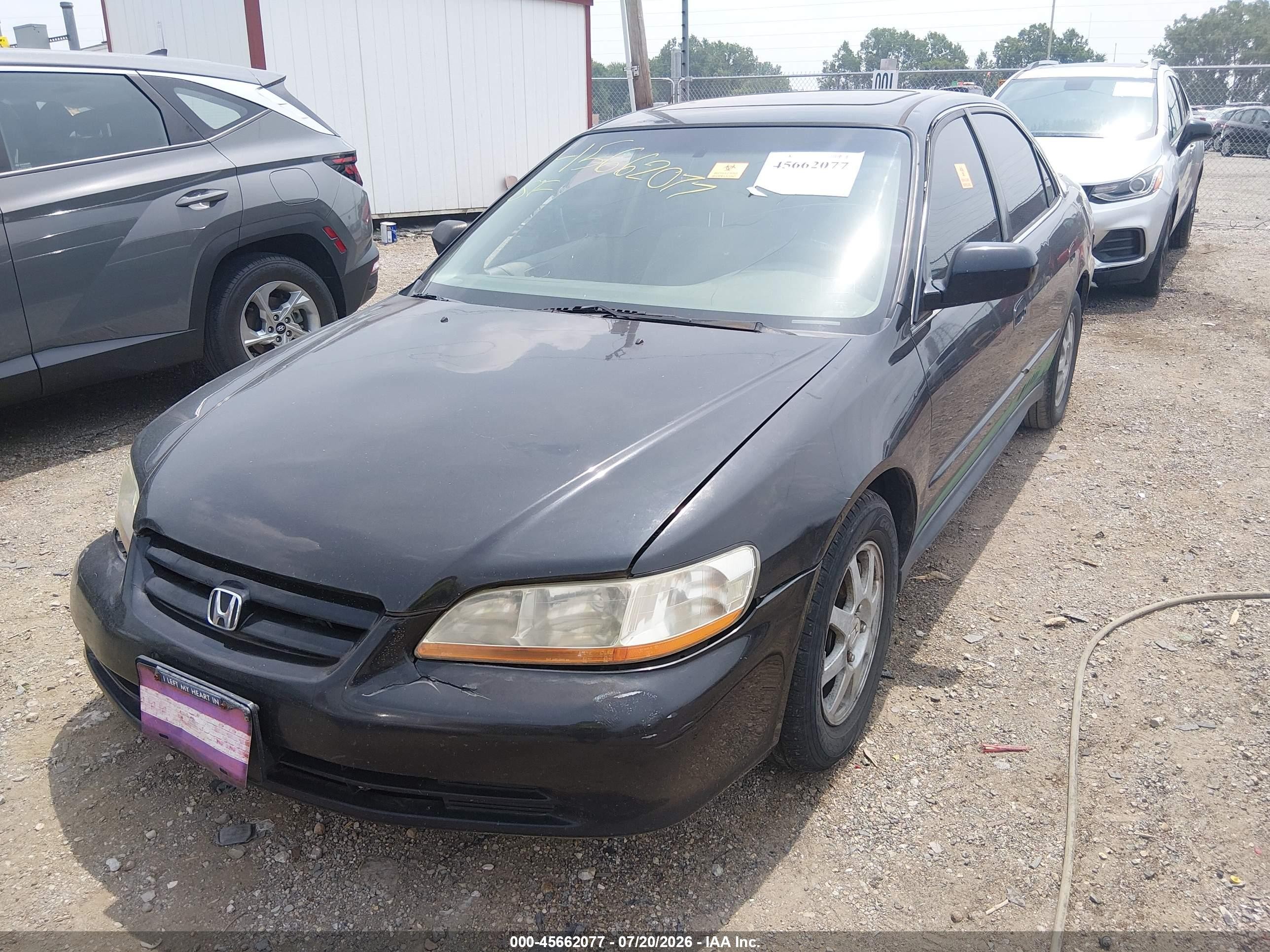 2002 Honda Accord 2.3 Se Black vin: JHMCG56762C021185