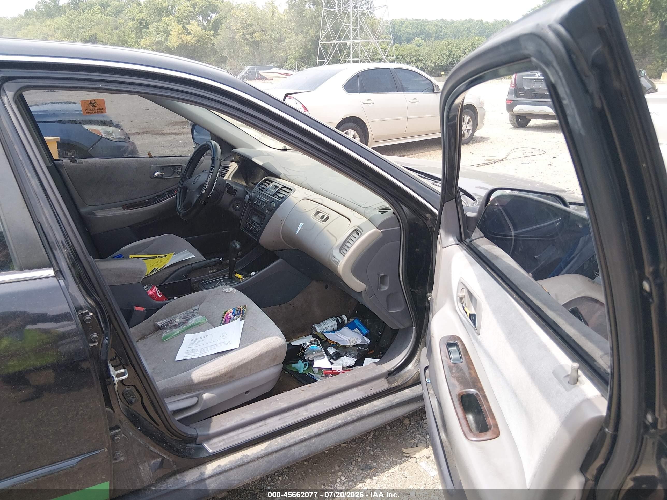 2002 Honda Accord 2.3 Se Black vin: JHMCG56762C021185