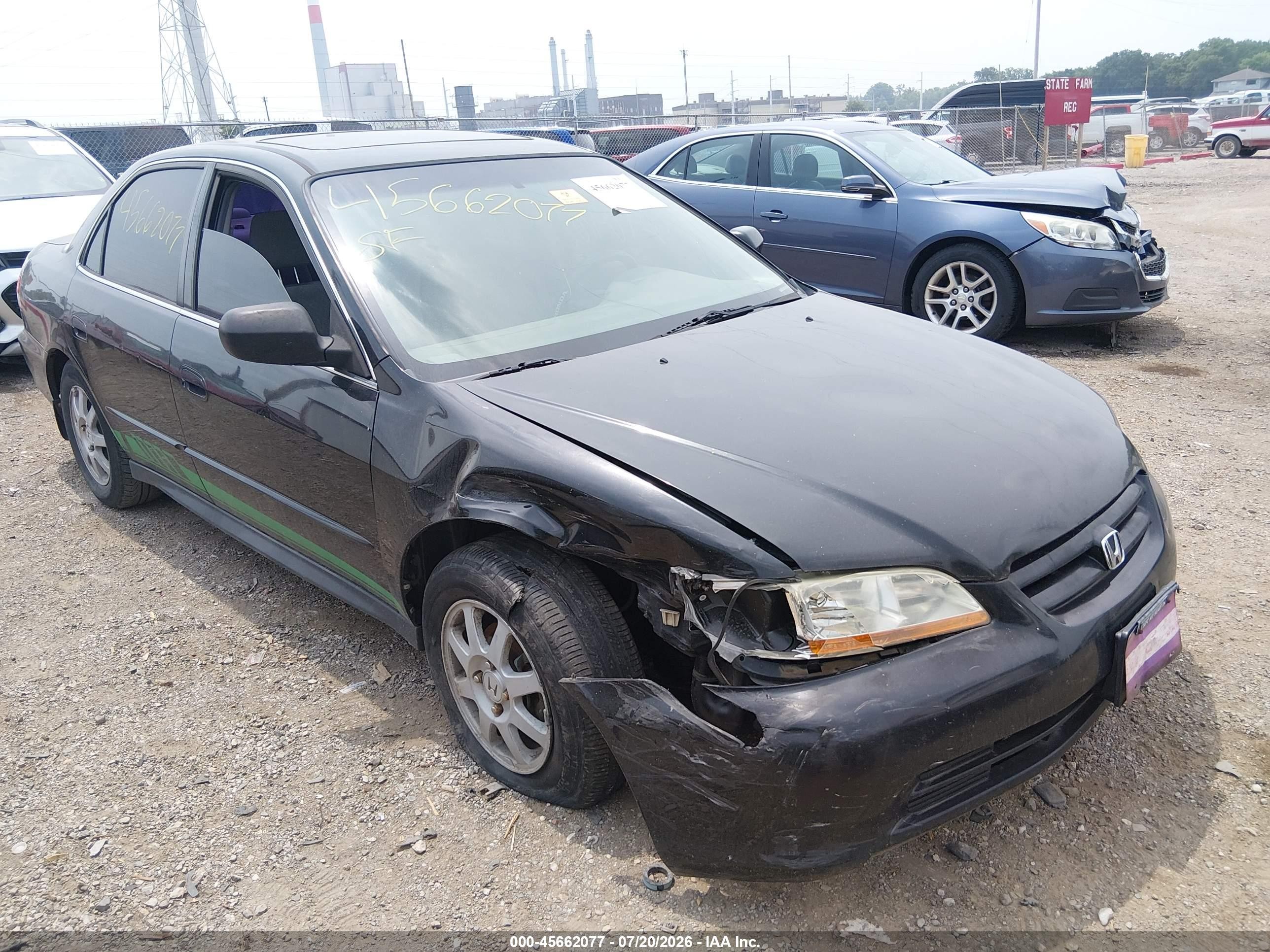 2002 Honda Accord 2.3 Se Black vin: JHMCG56762C021185