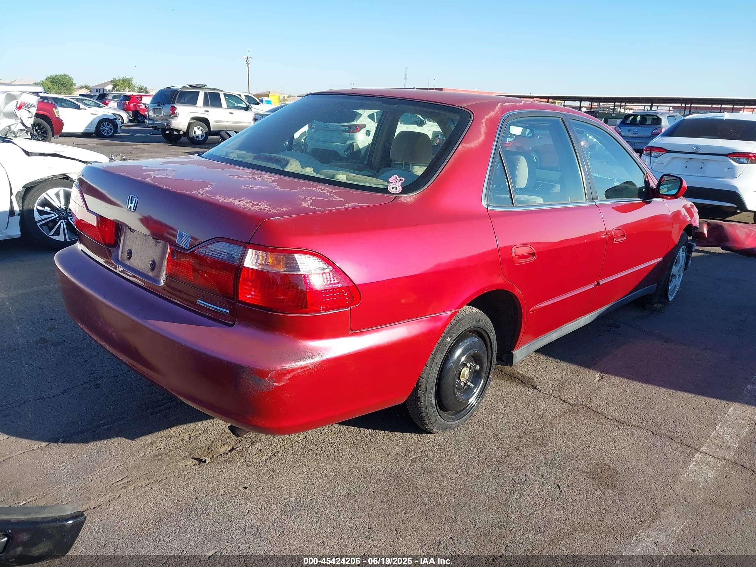 2000 Honda Accord 2.3 Se Red vin: JHMCG5676YC010177