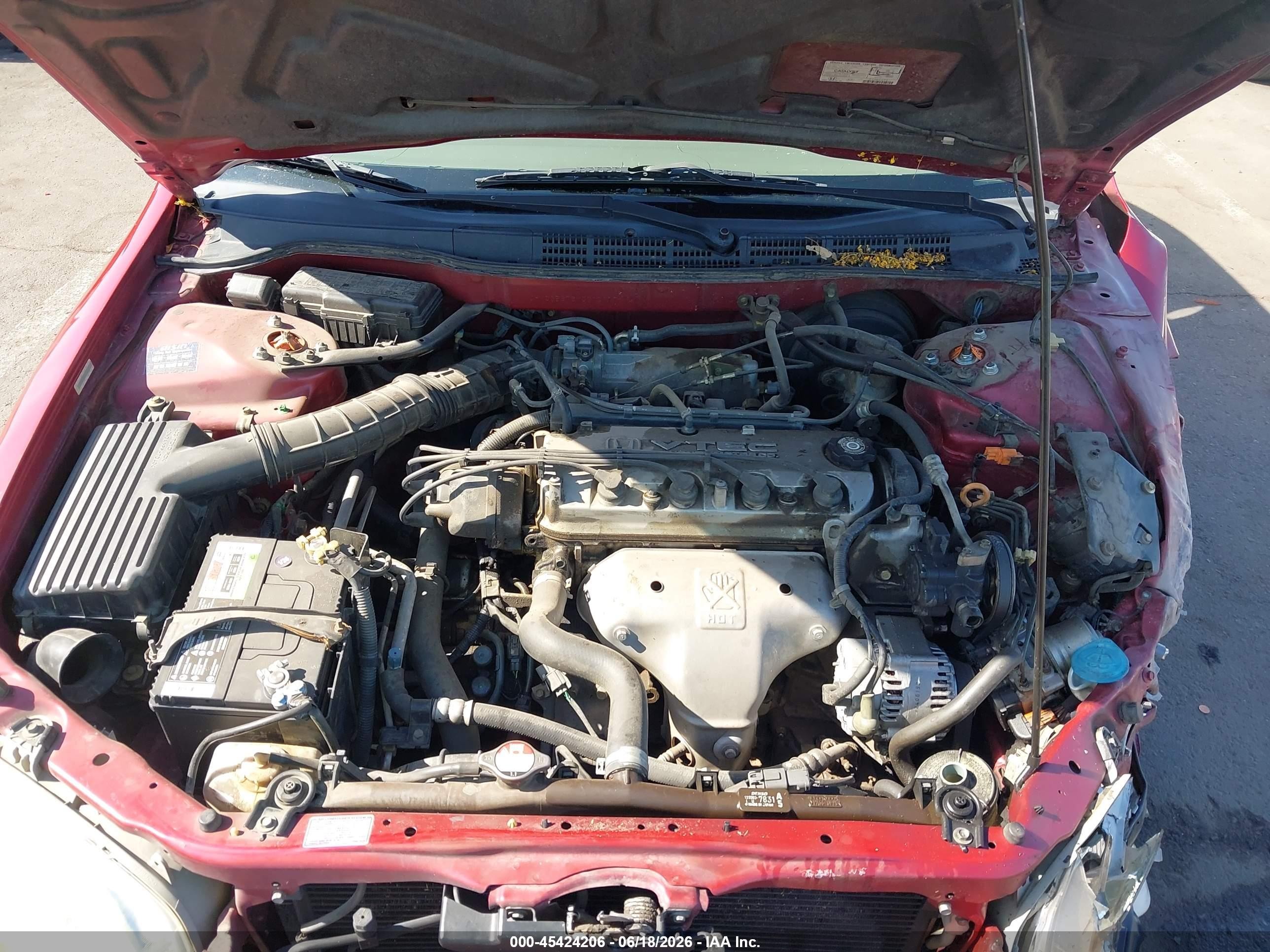 2000 Honda Accord 2.3 Se Red vin: JHMCG5676YC010177
