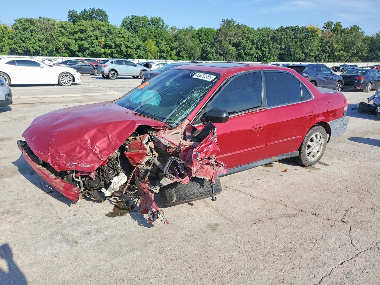2002 Honda Accord Se Red vin: JHMCG56782C022130