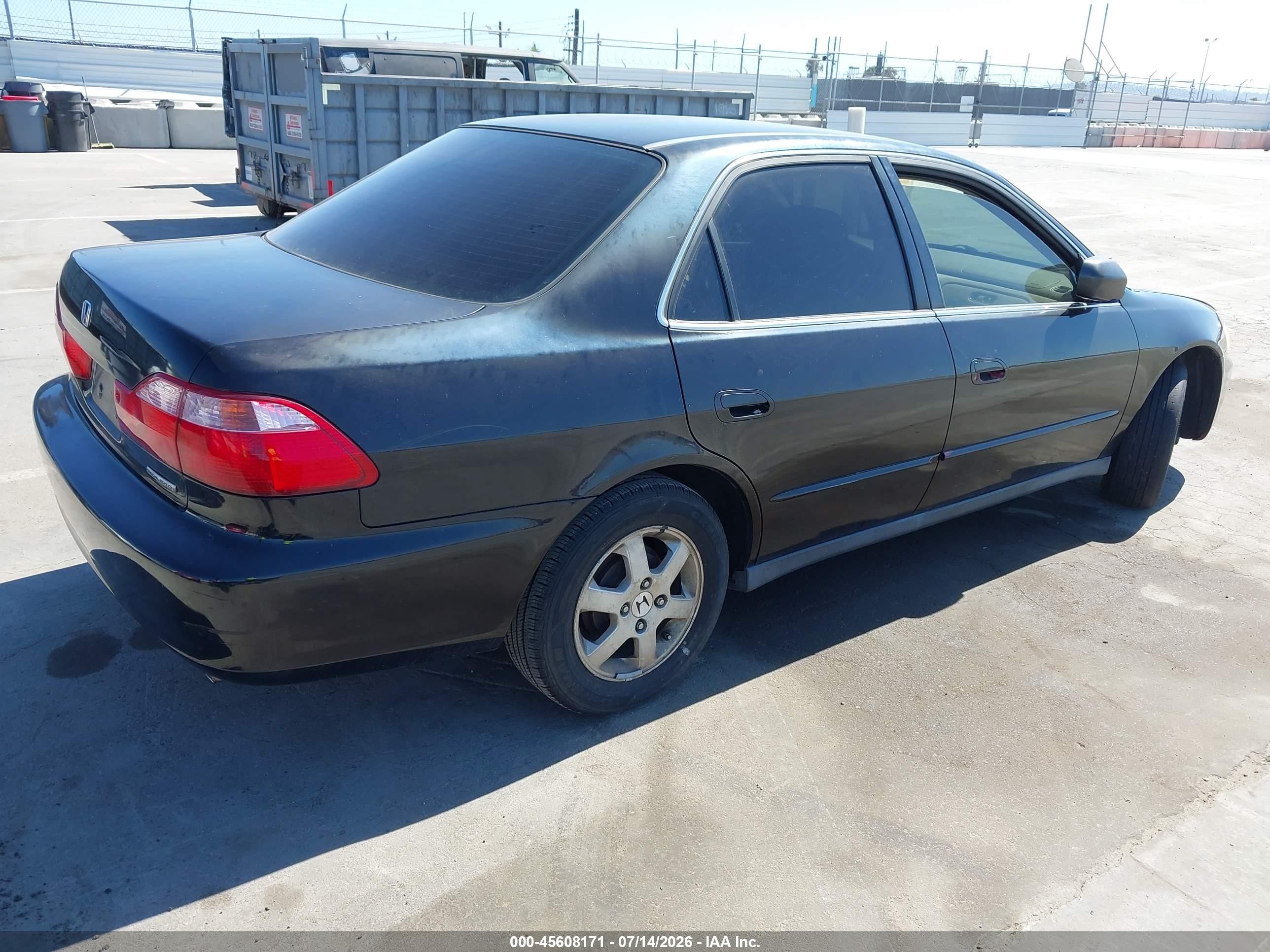 2000 Honda Accord 2.3 Se Black vin: JHMCG5679YC014692