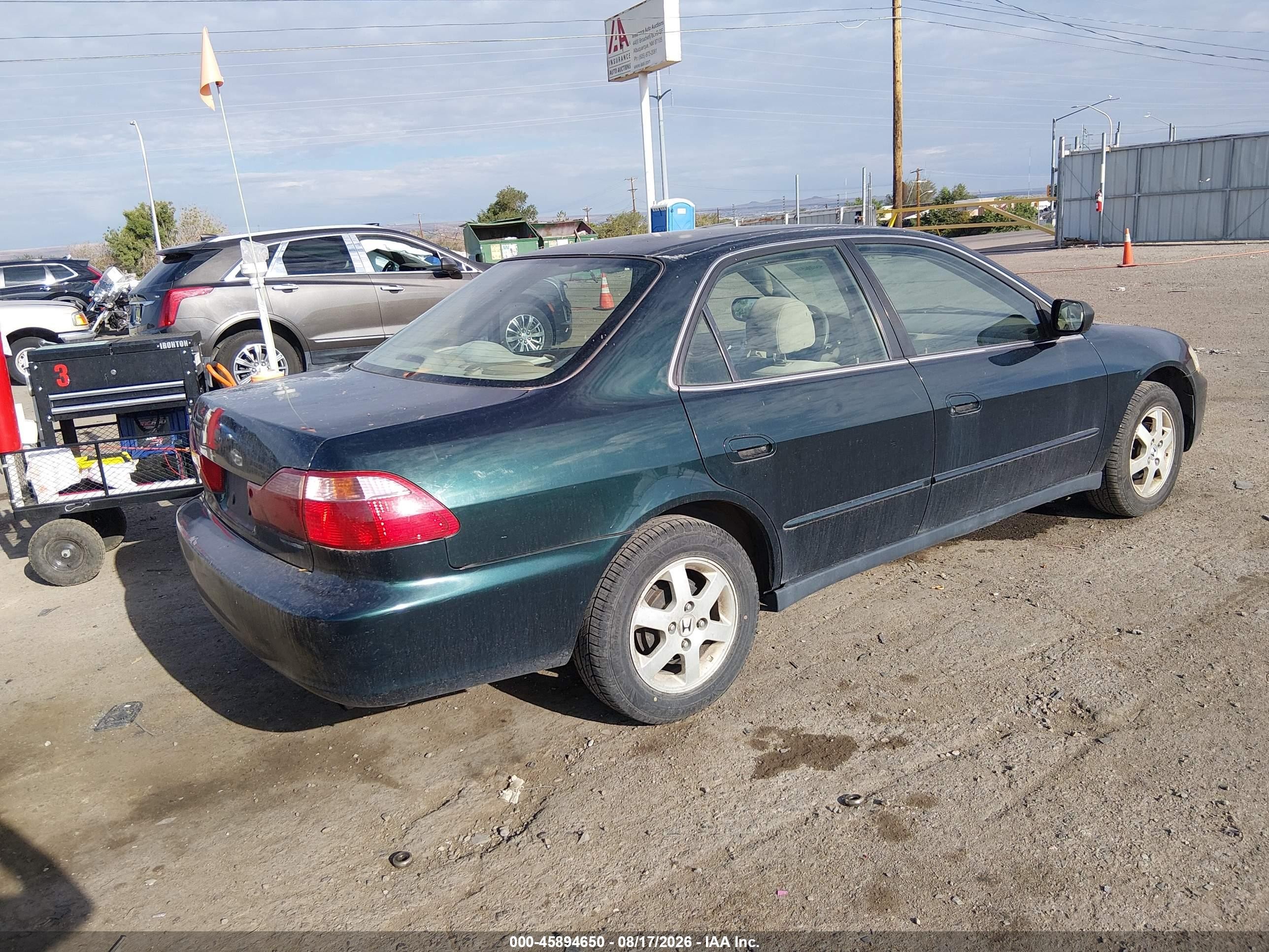 2000 Honda Accord 2.3 Se Зеленый vin: JHMCG5679YC029340
