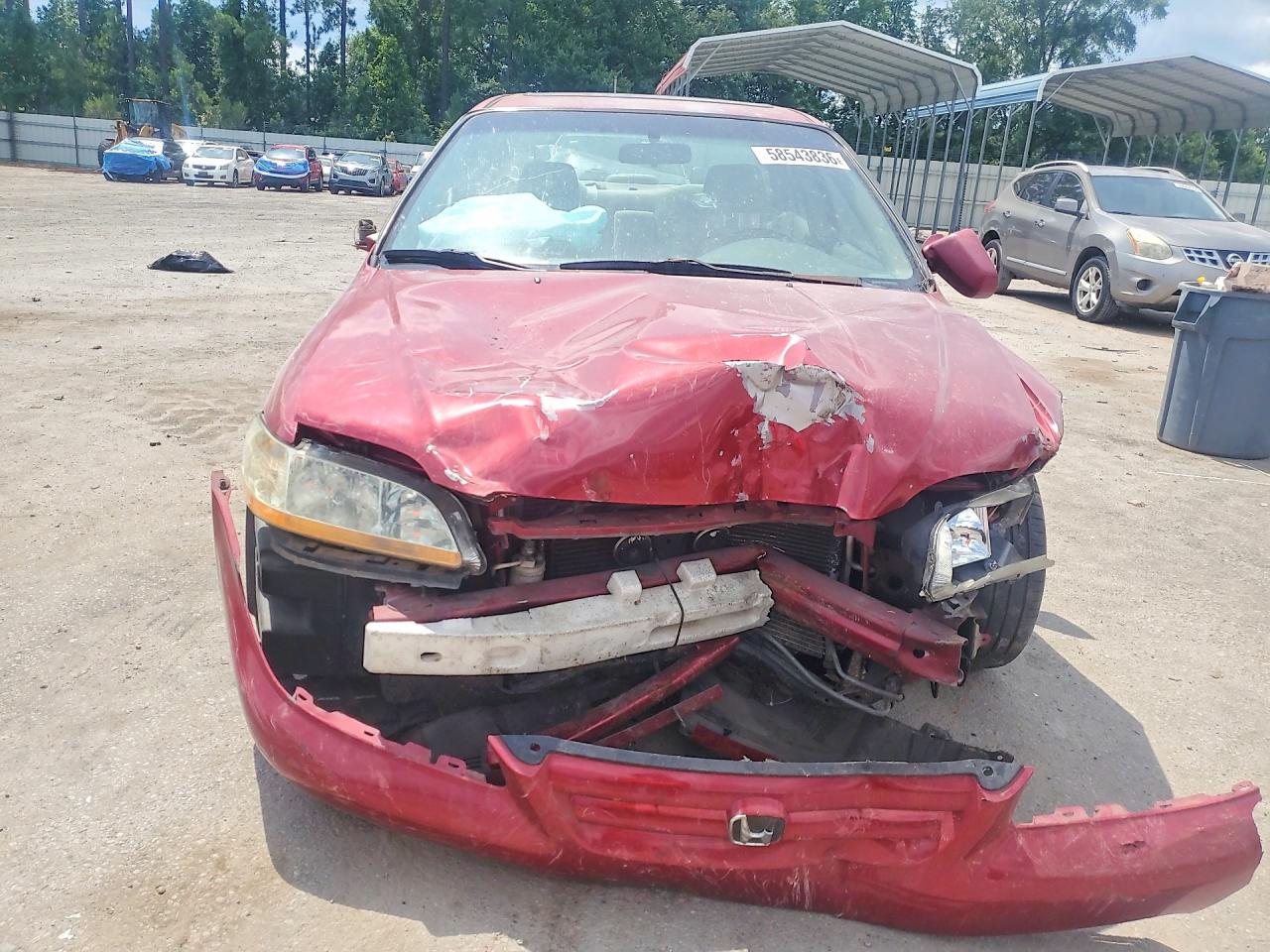 2002 Honda Accord Se Burgundy vin: JHMCG567X2C021125