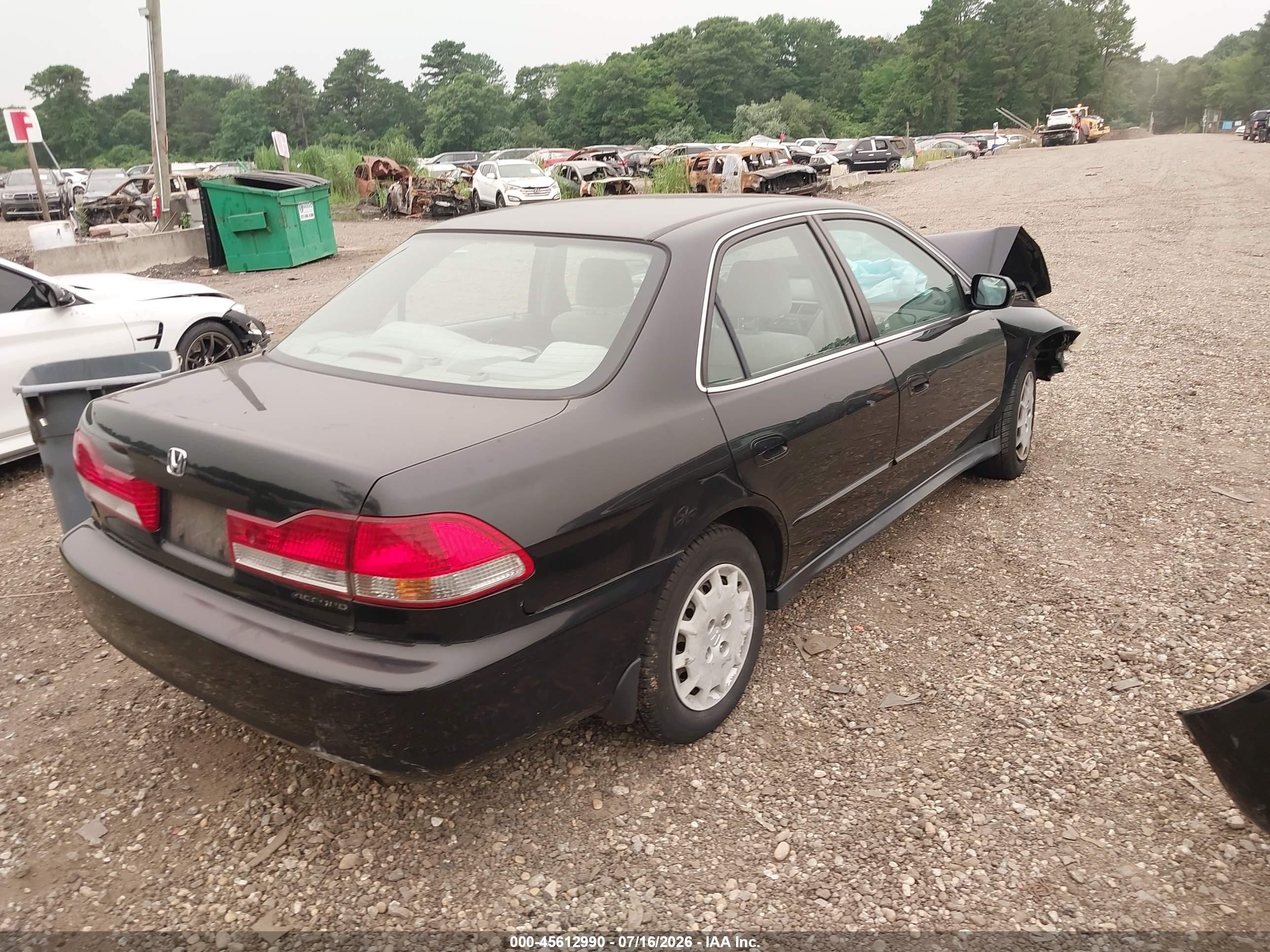 2002 Honda Accord 2.3 Lx Black vin: JHMCG66502C013586