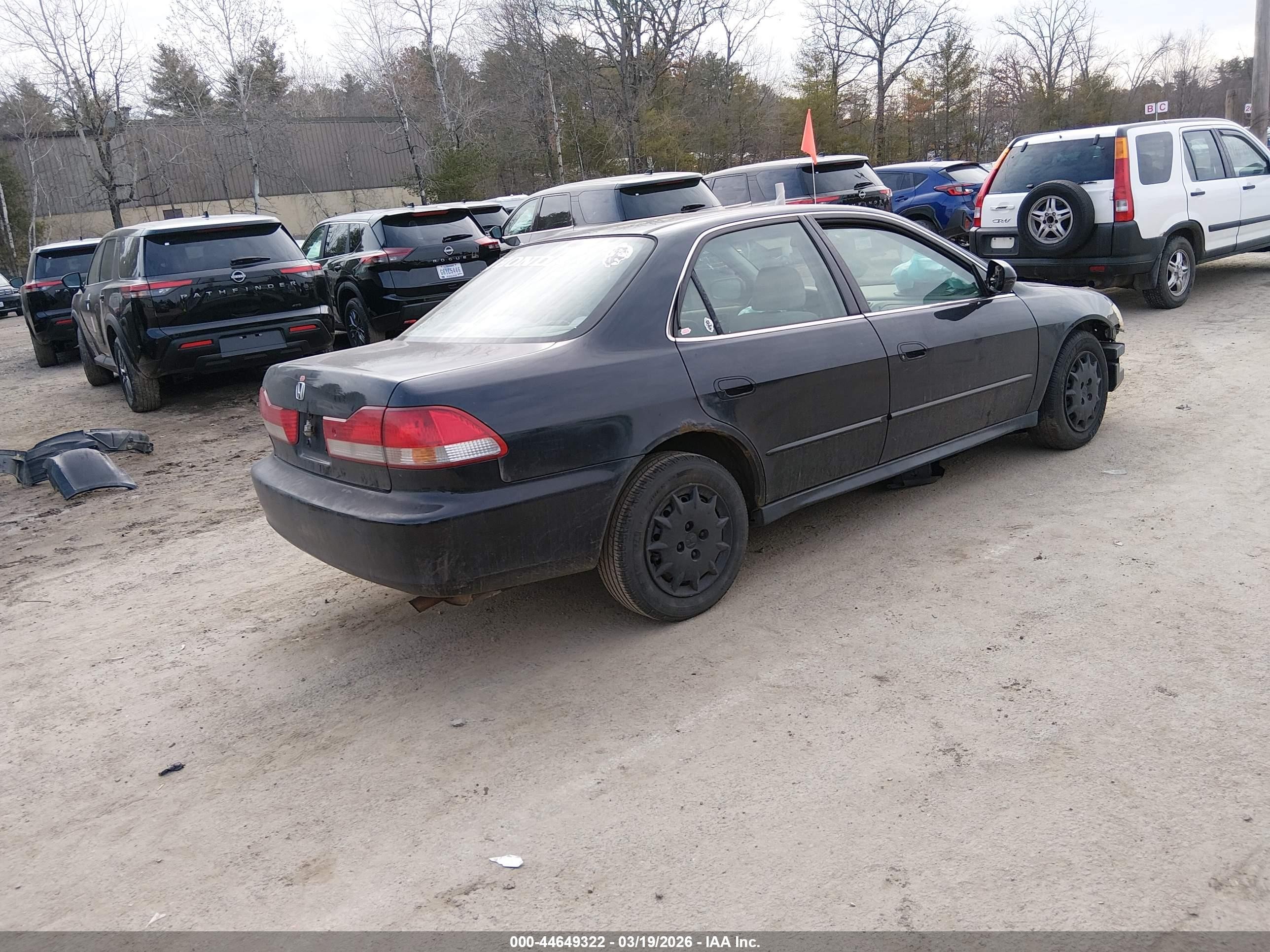 2002 Honda Accord 2.3 Lx Black vin: JHMCG66522C004274