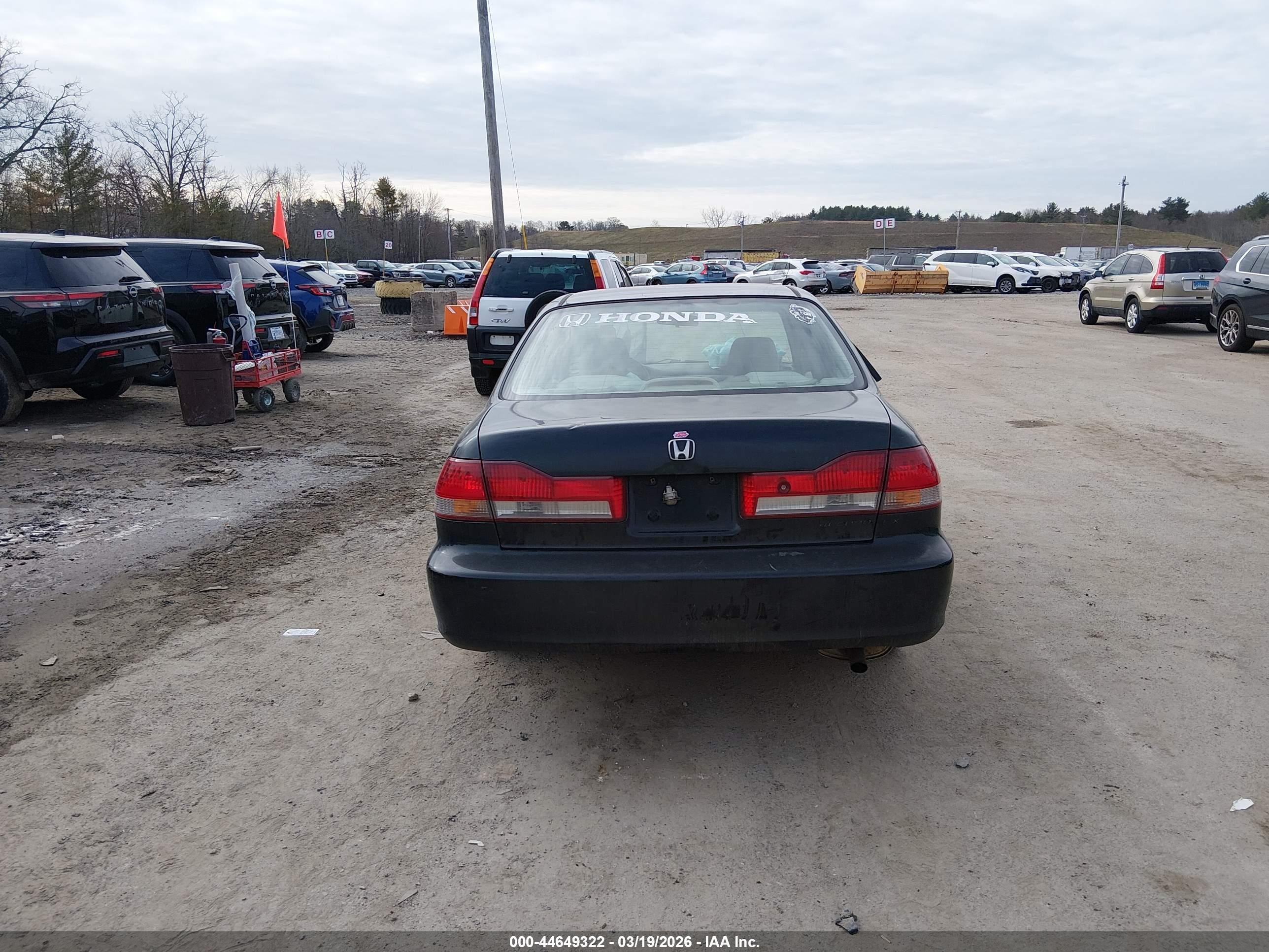 2002 Honda Accord 2.3 Lx Black vin: JHMCG66522C004274