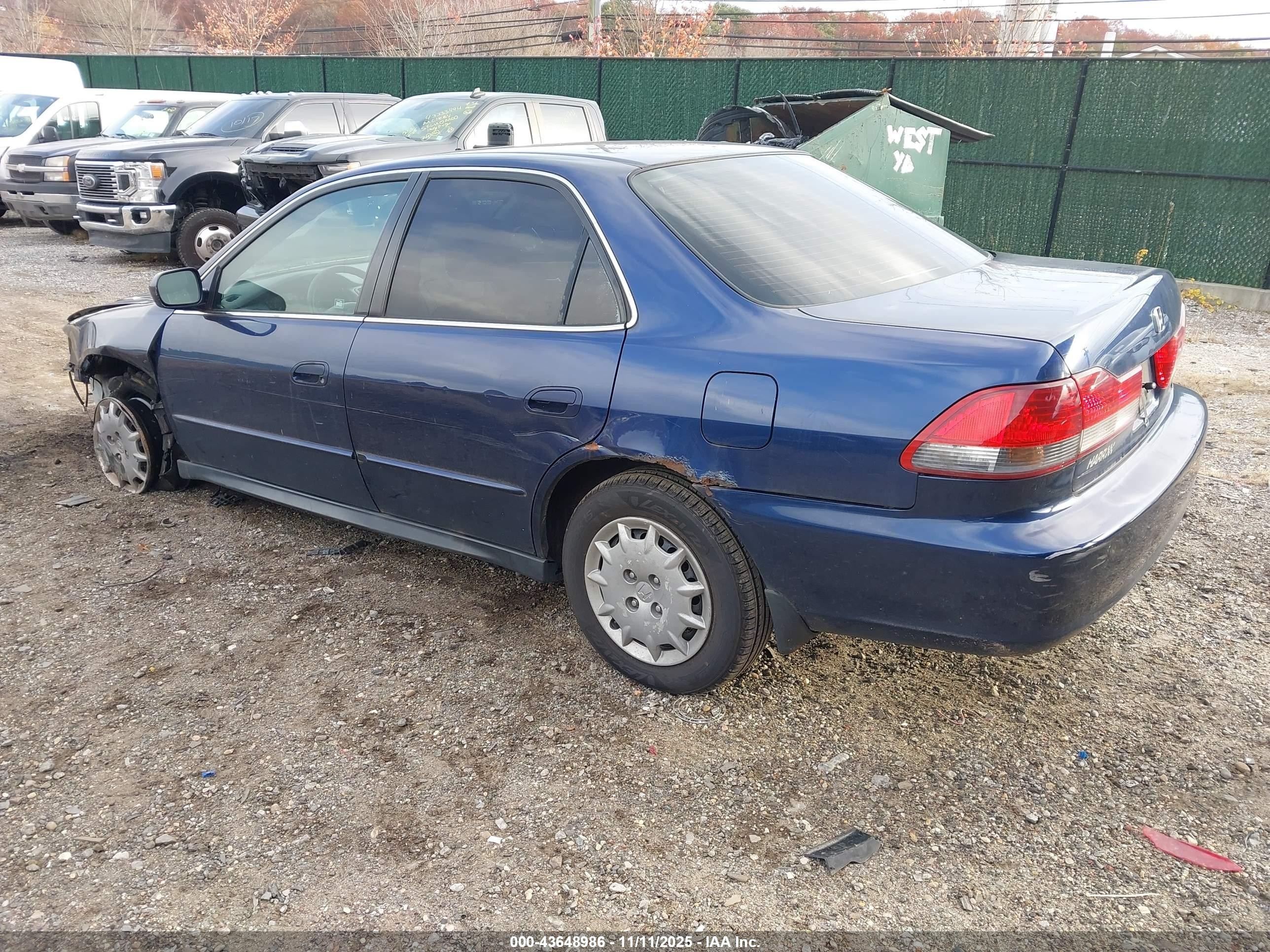 2002 Honda Accord 2.3 Lx Blue vin: JHMCG66552C003927