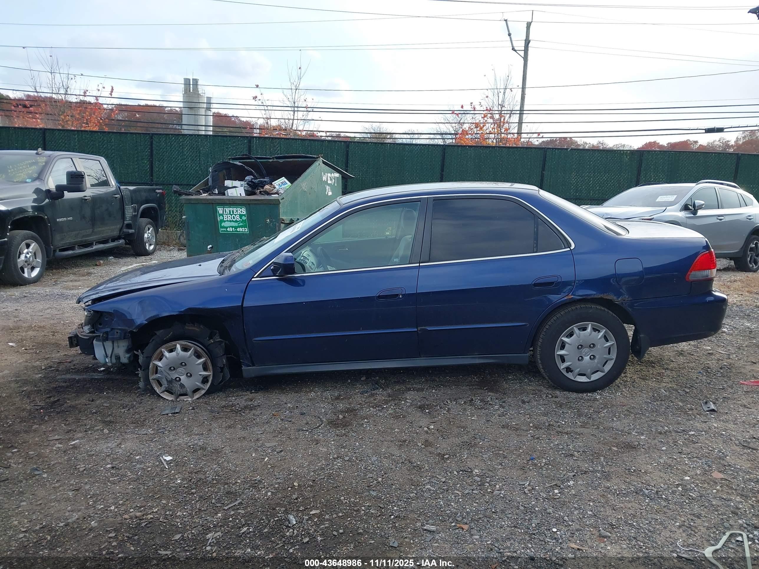 2002 Honda Accord 2.3 Lx Blue vin: JHMCG66552C003927