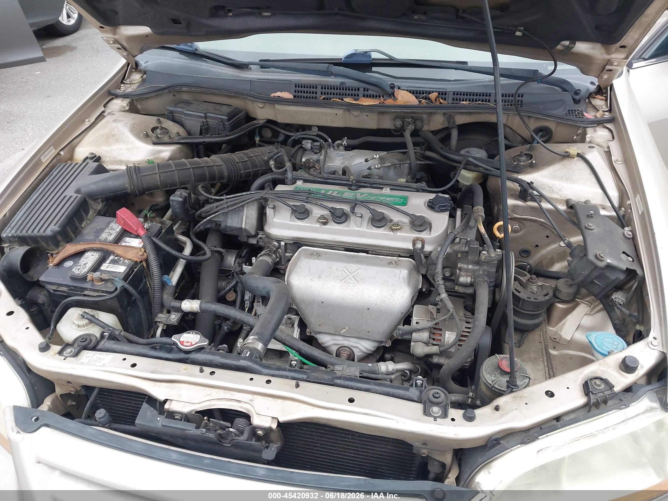 2001 Honda Accord 2.3 Lx Gold vin: JHMCG66571C006181