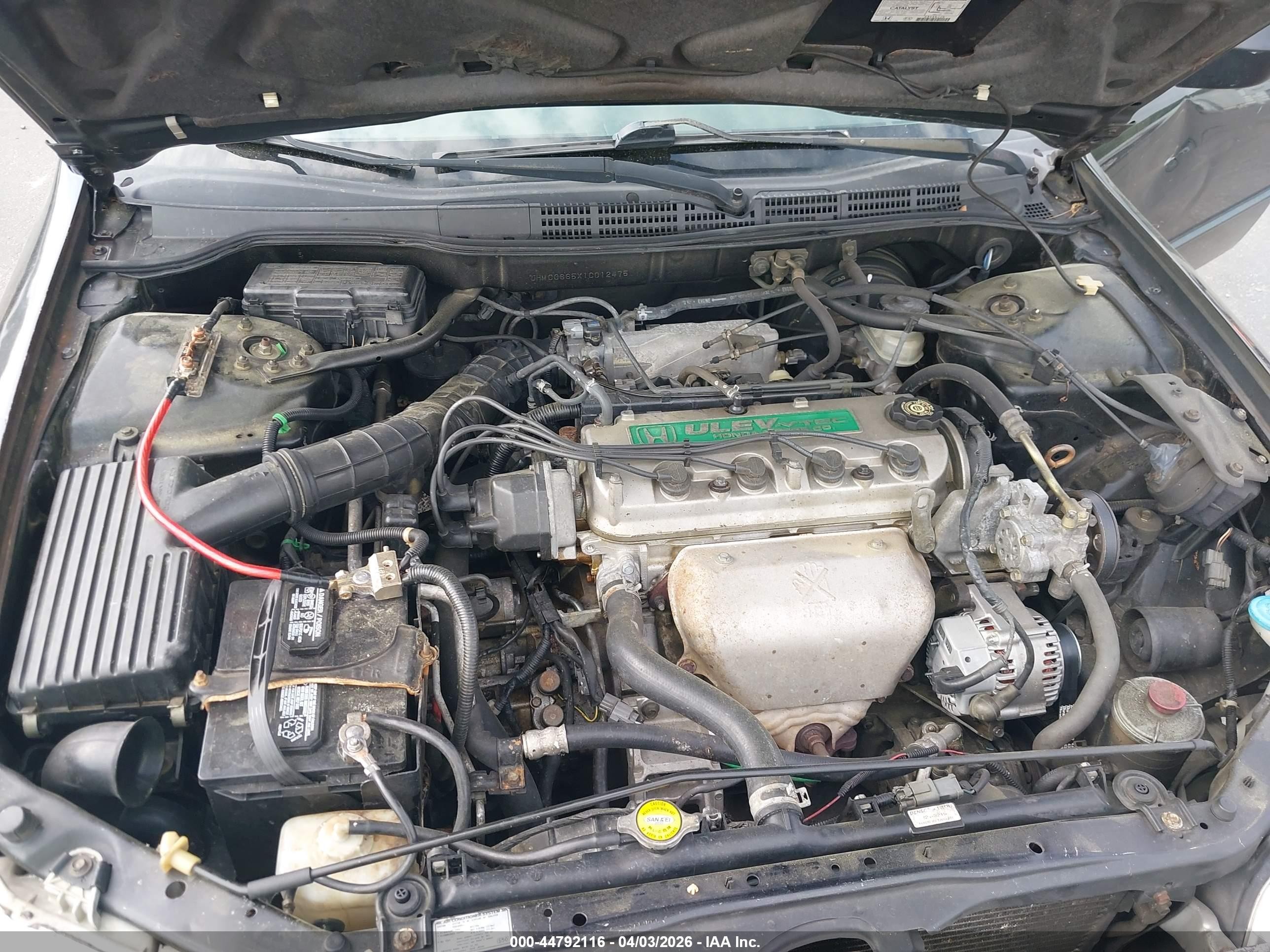 2001 Honda Accord 2.3 Lx Black vin: JHMCG665X1C012475