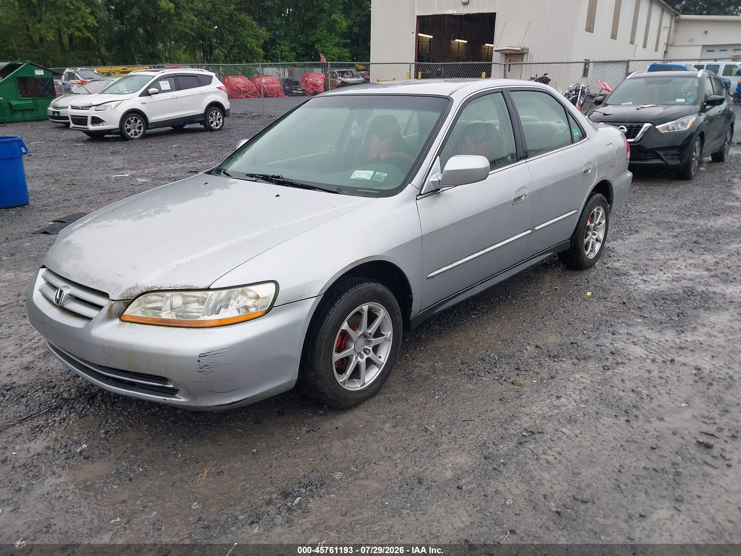 2002 Honda Accord 2.3 Lx Gray vin: JHMCG665X2C014602