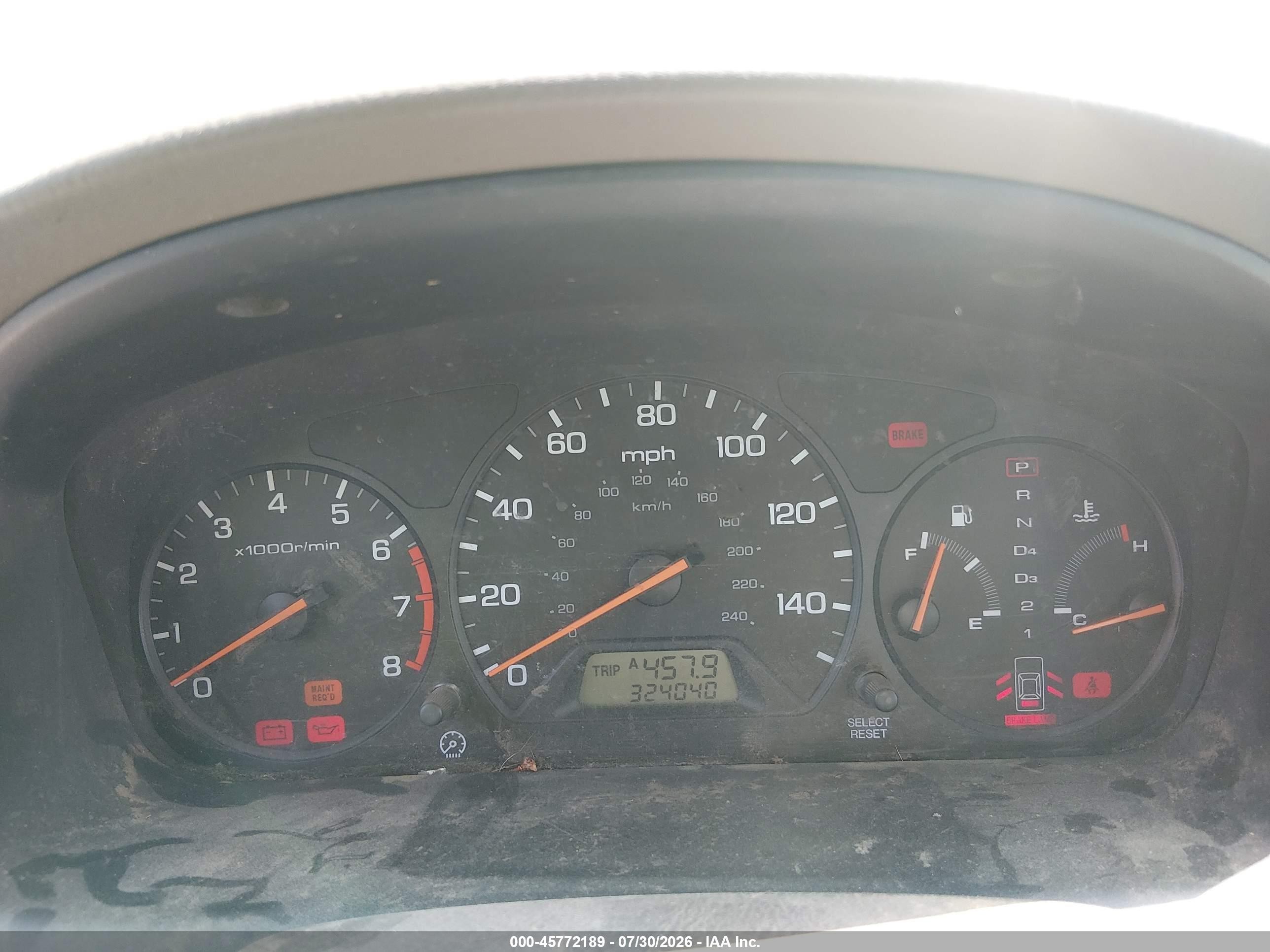 2000 Honda Accord 2.3 Ex Tan vin: JHMCG6674YC005095