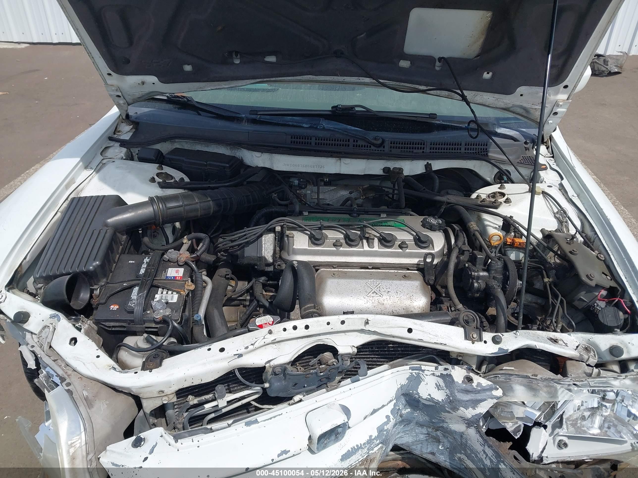1999 Honda Accord Ex White vin: JHMCG6675XC027735