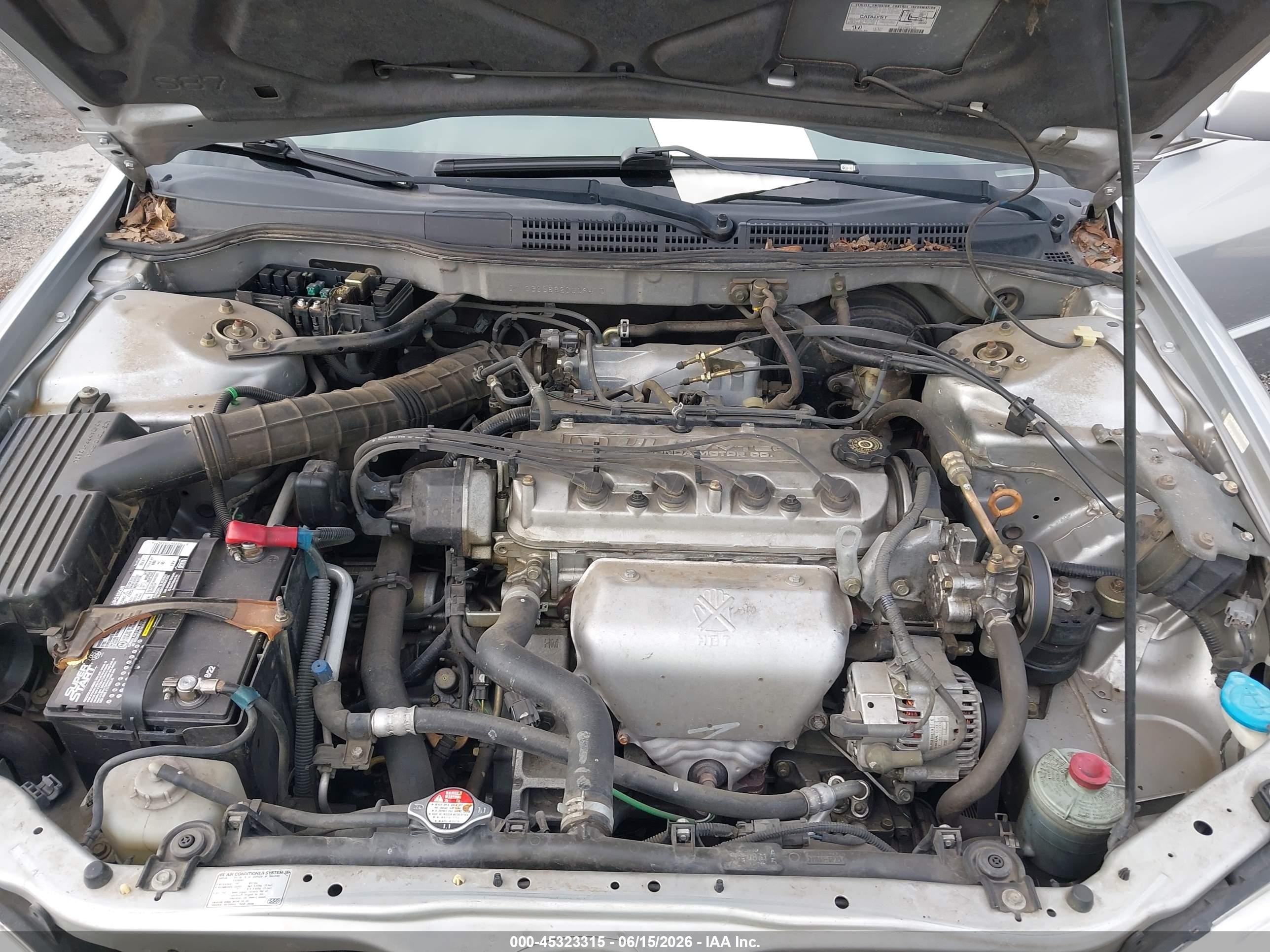 2002 Honda Accord 2.3 Ex/2.3 Se Silver vin: JHMCG66862C009410