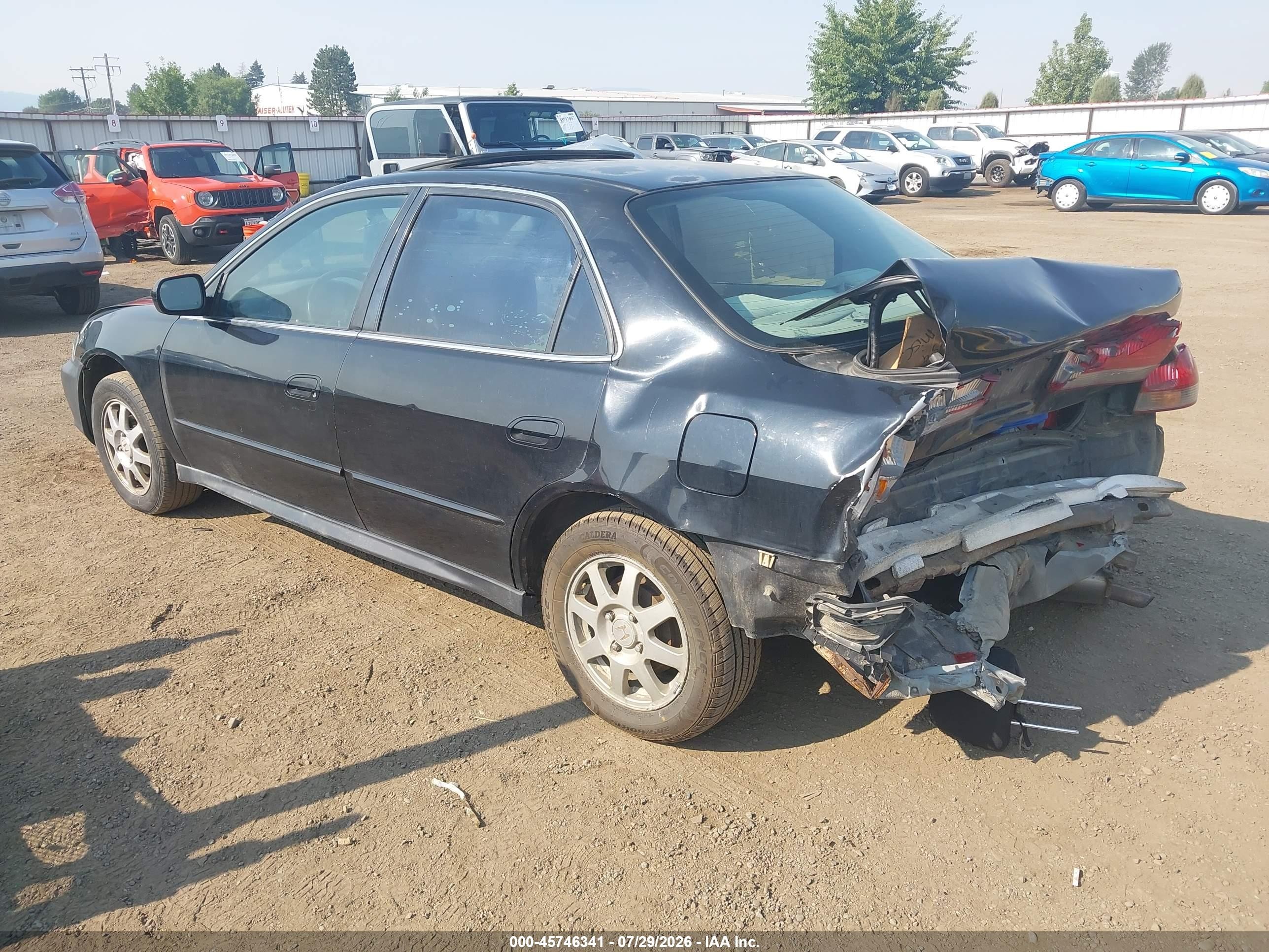 2002 Honda Accord 2.3 Ex/2.3 Se Black vin: JHMCG66862C021380