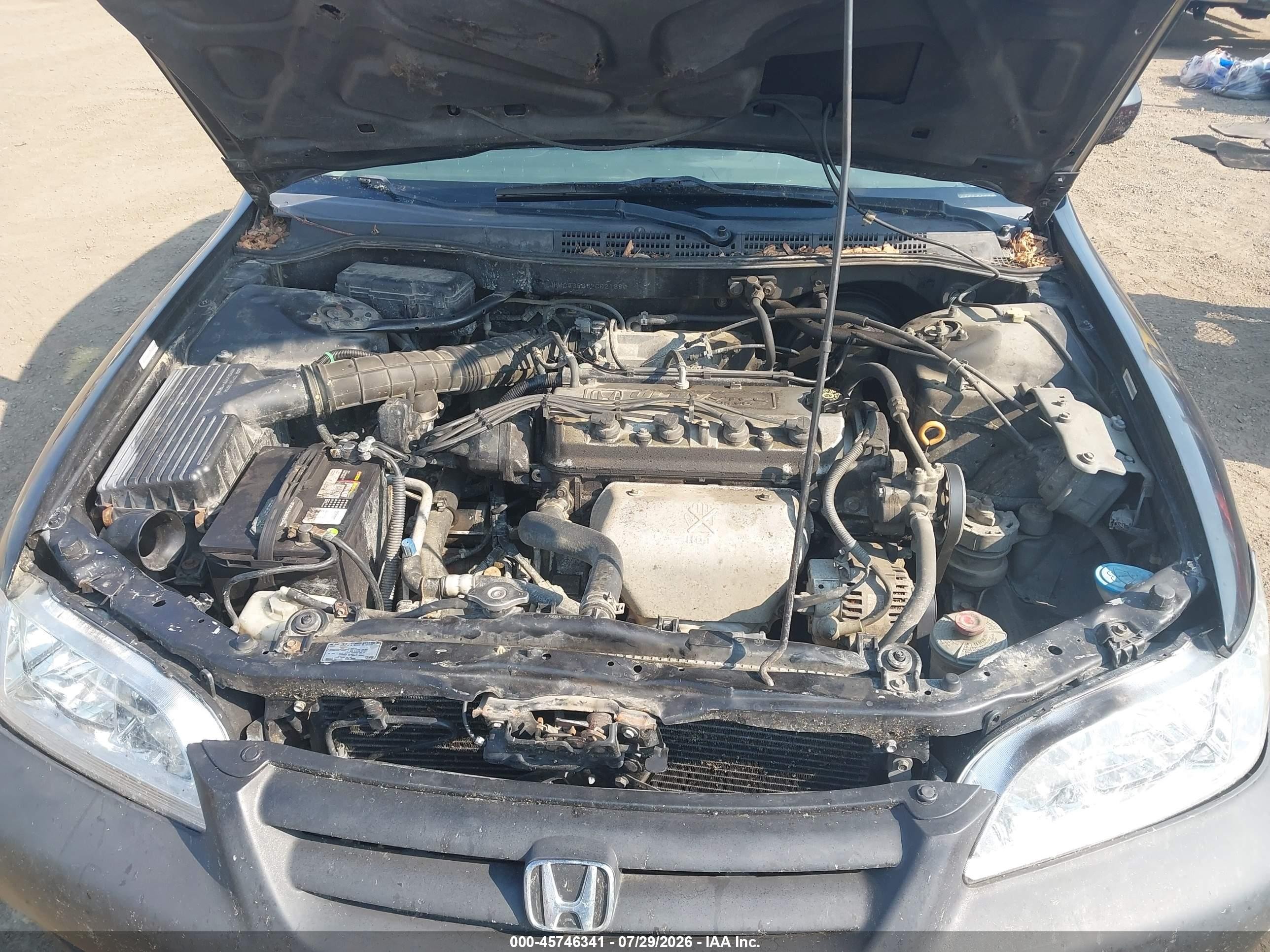 2002 Honda Accord 2.3 Ex/2.3 Se Black vin: JHMCG66862C021380