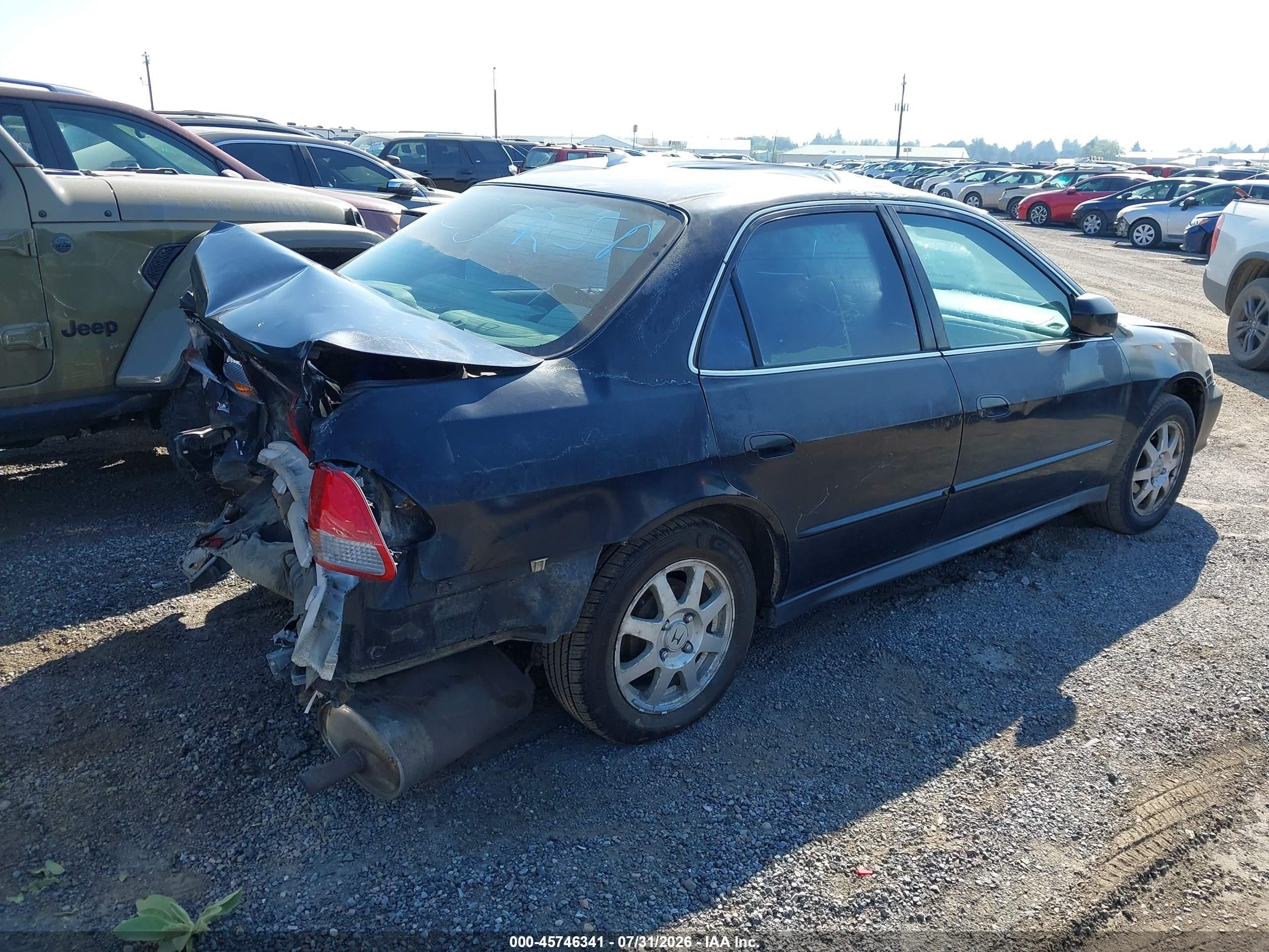 2002 Honda Accord 2.3 Ex/2.3 Se Black vin: JHMCG66862C021380