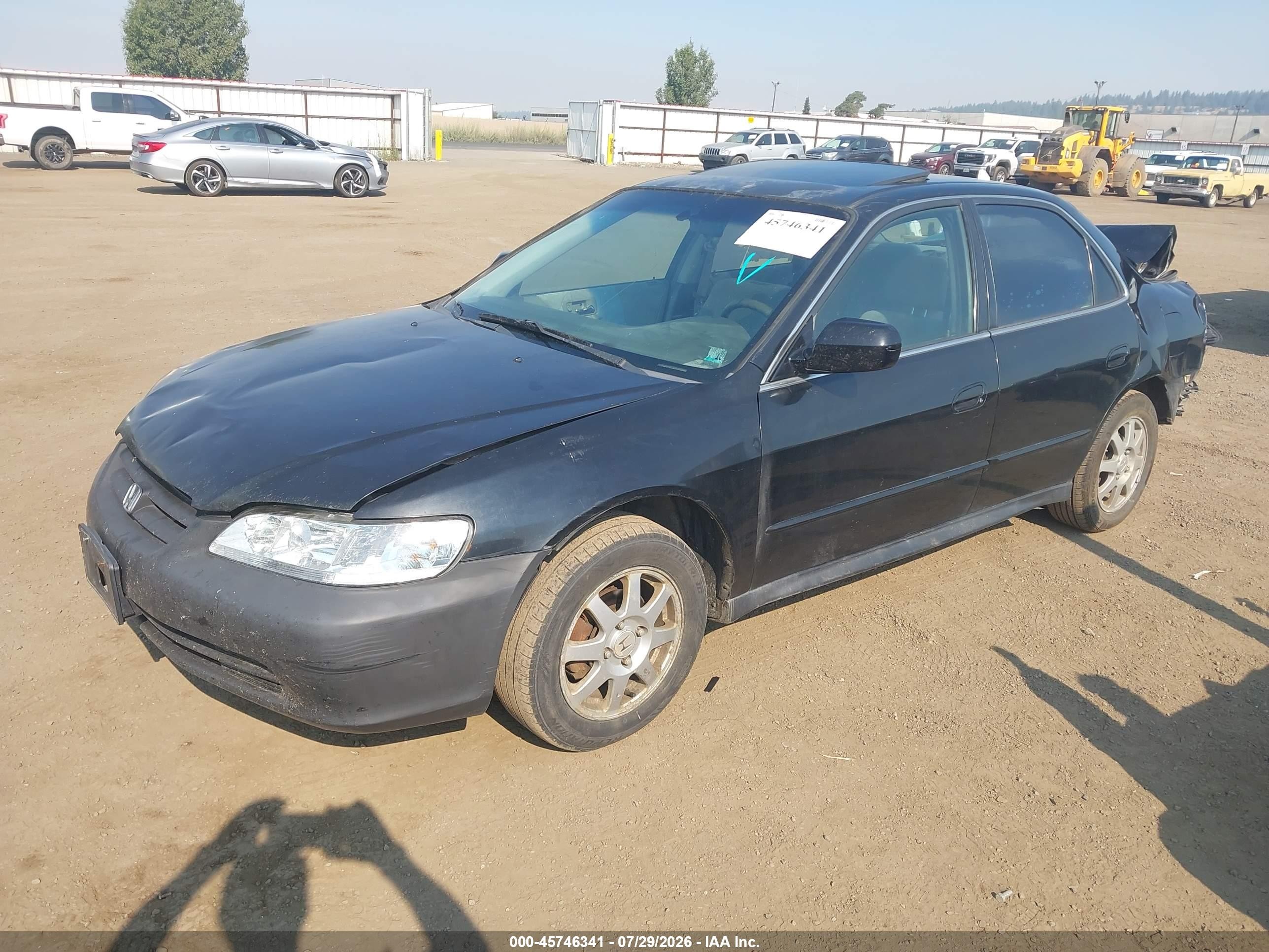 2002 Honda Accord 2.3 Ex/2.3 Se Black vin: JHMCG66862C021380