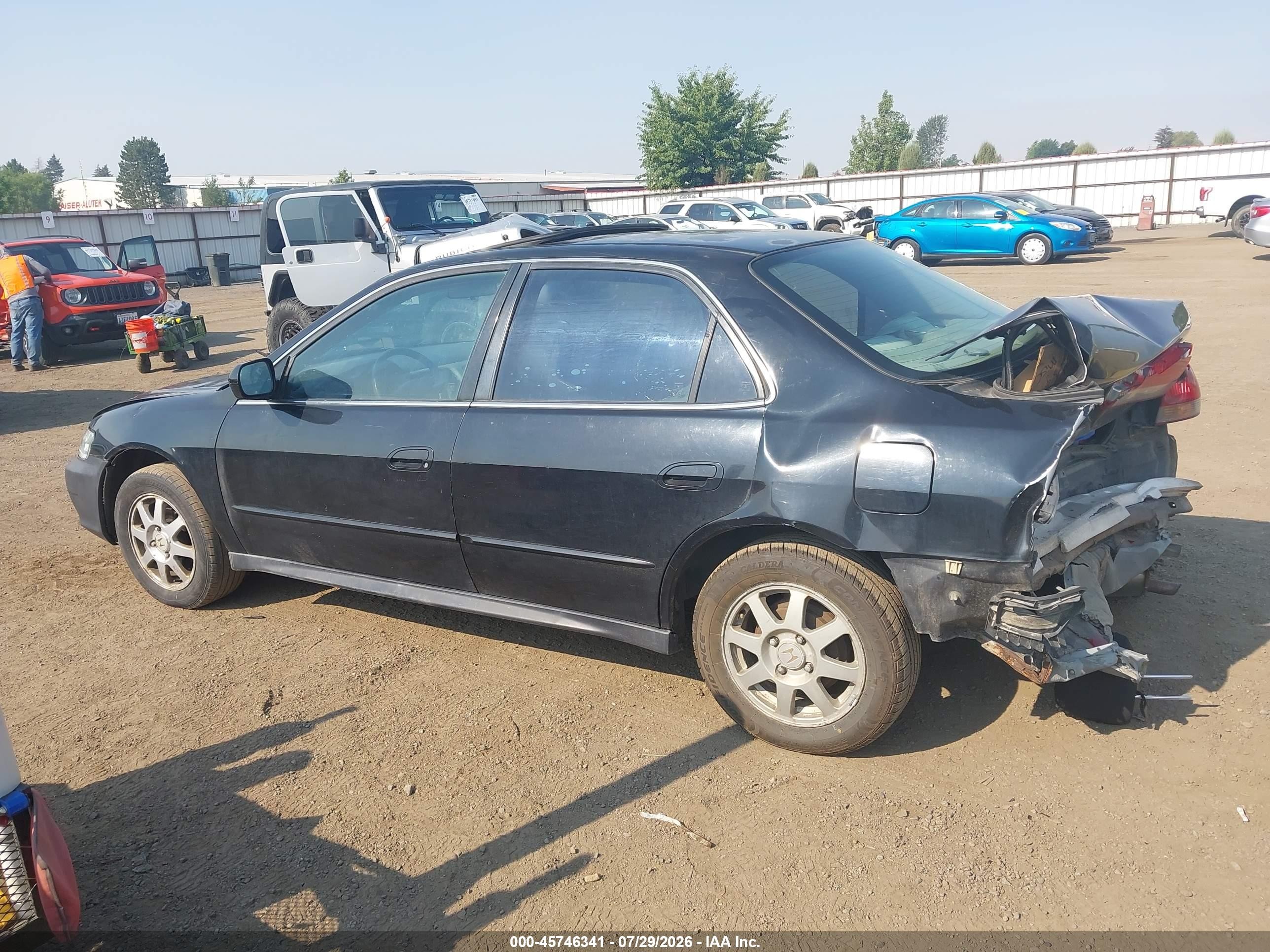 2002 Honda Accord 2.3 Ex/2.3 Se Black vin: JHMCG66862C021380