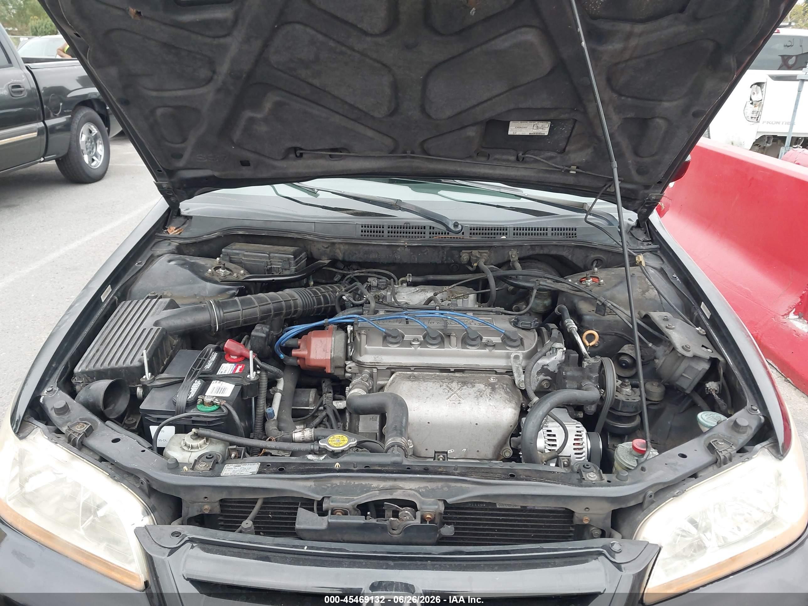 2002 Honda Accord 2.3 Ex/2.3 Se Black vin: JHMCG66882C017198